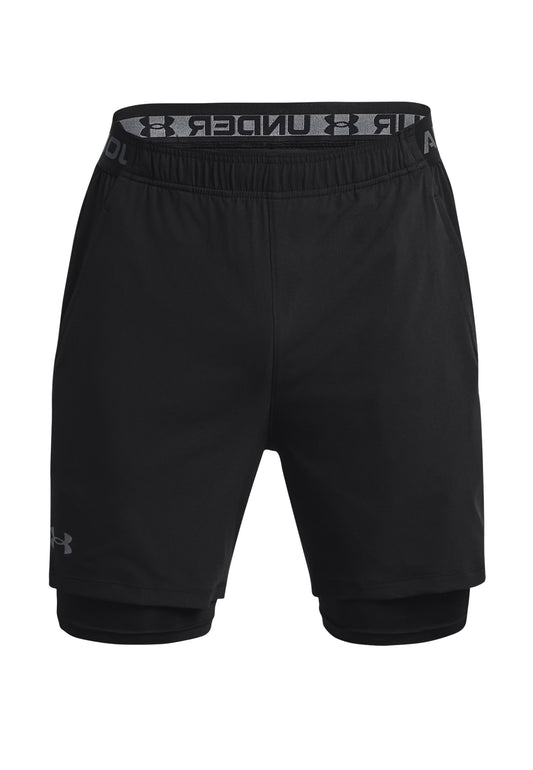 Pantaloncini sportivi neri doppi leggeri allenamento Vanish Under Armour P26 77-1373764 00020002 UNDER ARMOUR 