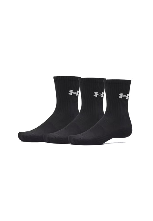 Pacco da 3 pezzi calze sportive nere performance cotton Under Armour P26 77-6009685 00080008 UNDER ARMOUR 