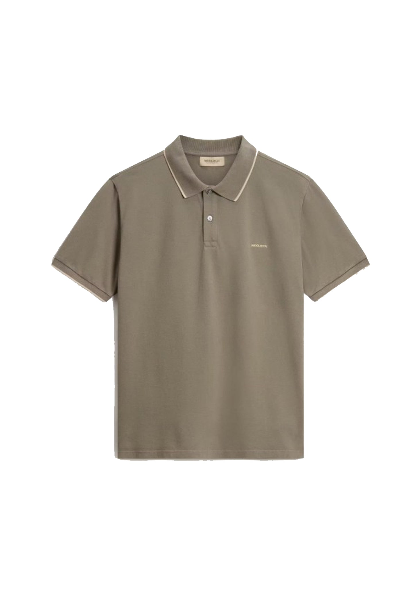 Polo a manica corta verde oliva cotone elasticizzato Monterey Woolrich P26 CFWOPO2000MRUT5348 66676667 WOOLRICH 