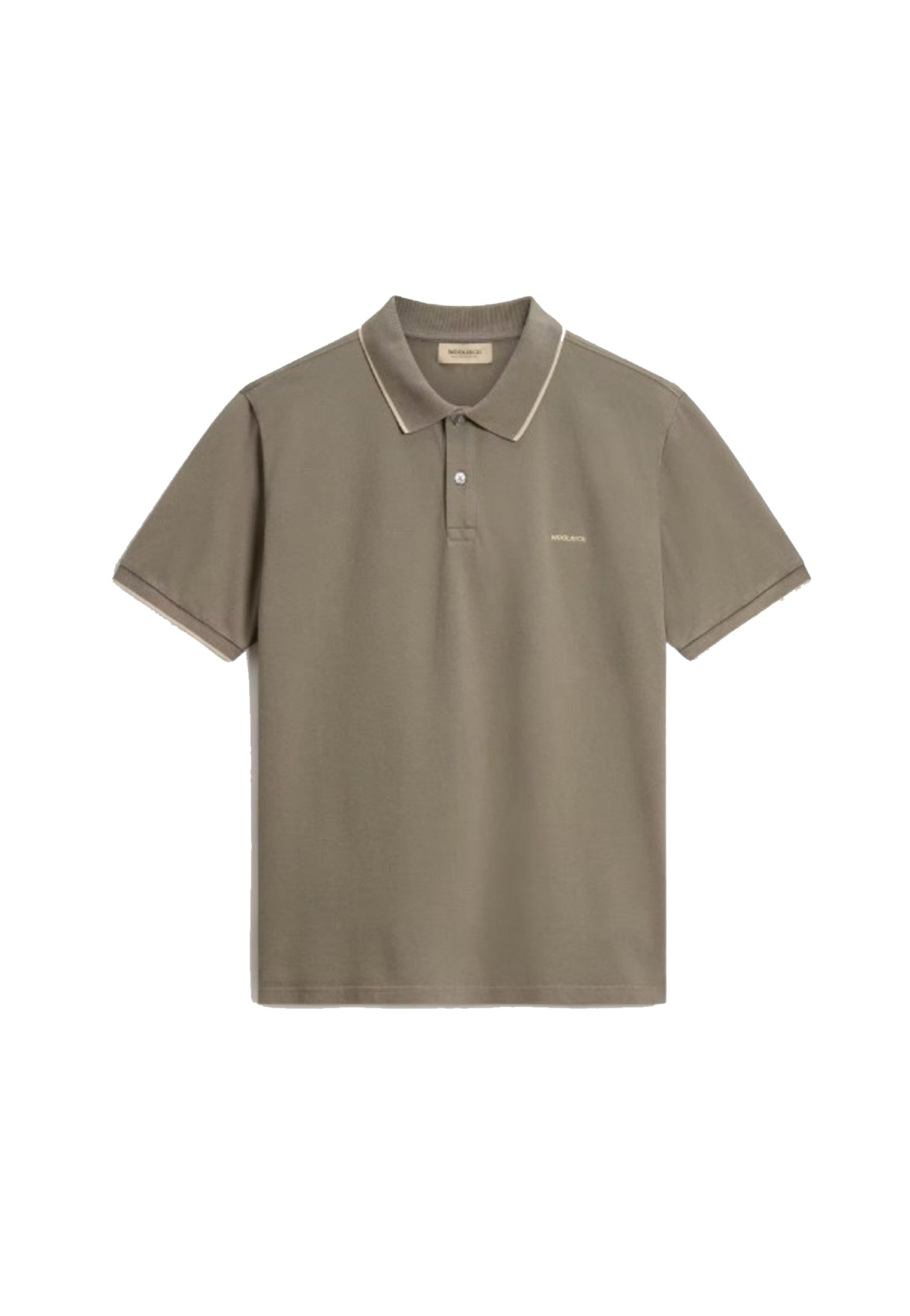Polo a manica corta verde oliva cotone elasticizzato Monterey Woolrich P26 CFWOPO2000MRUT5348 66676667 WOOLRICH 