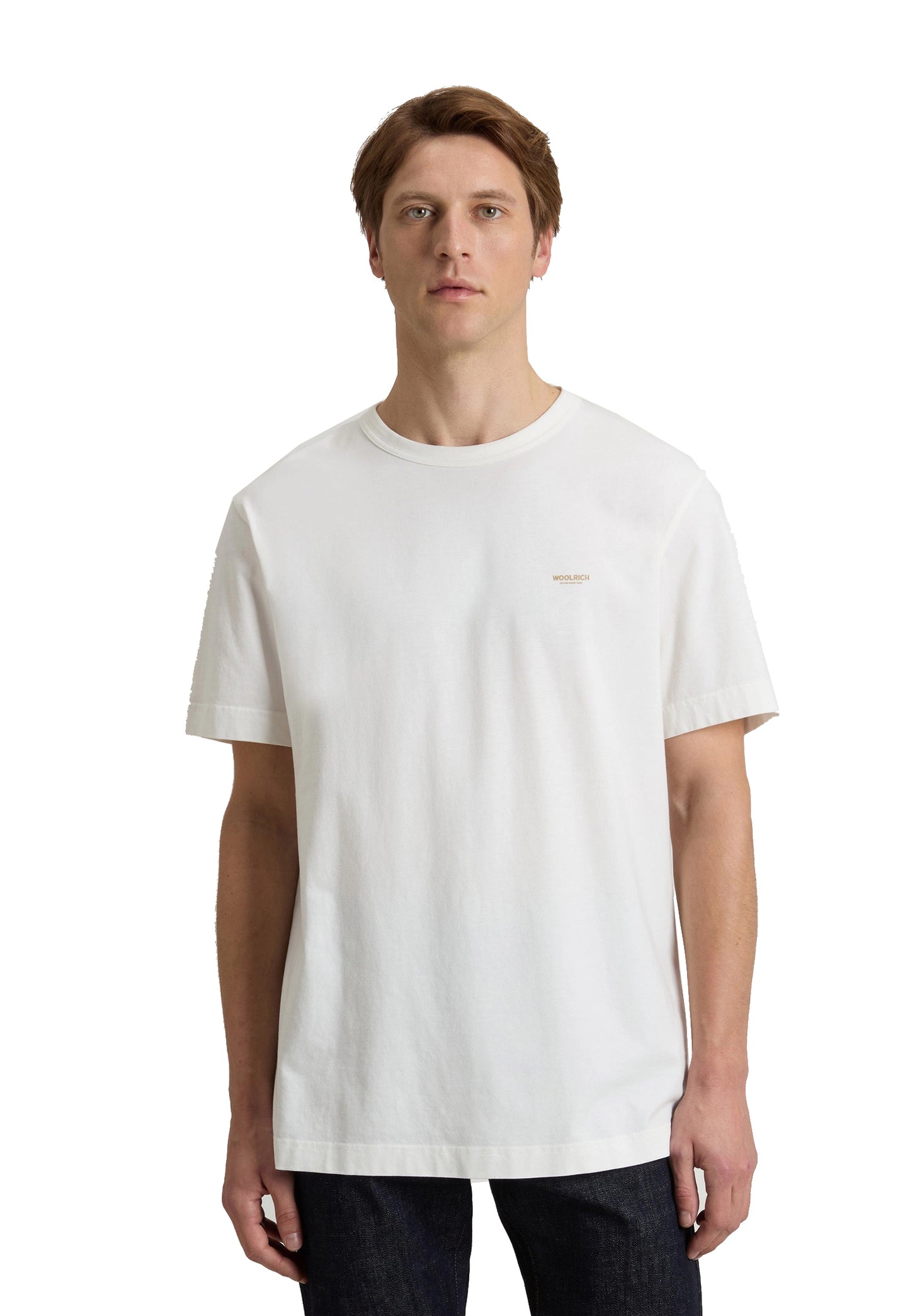 T-shirt girocollo bianca cotone organico Woolrich P26 CFWOTE2012MRUT5334 82708270 WOOLRICH 