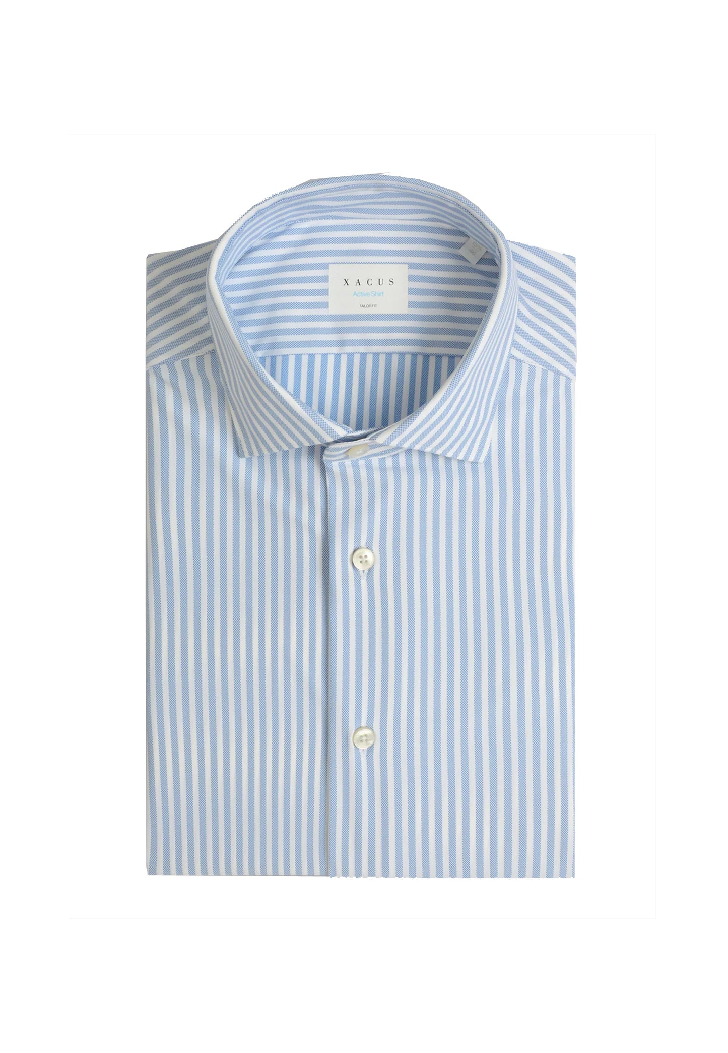 Camicia a righe blue collo francese Active Xacus P26 ACT558ML/21609 //002 XACUS 