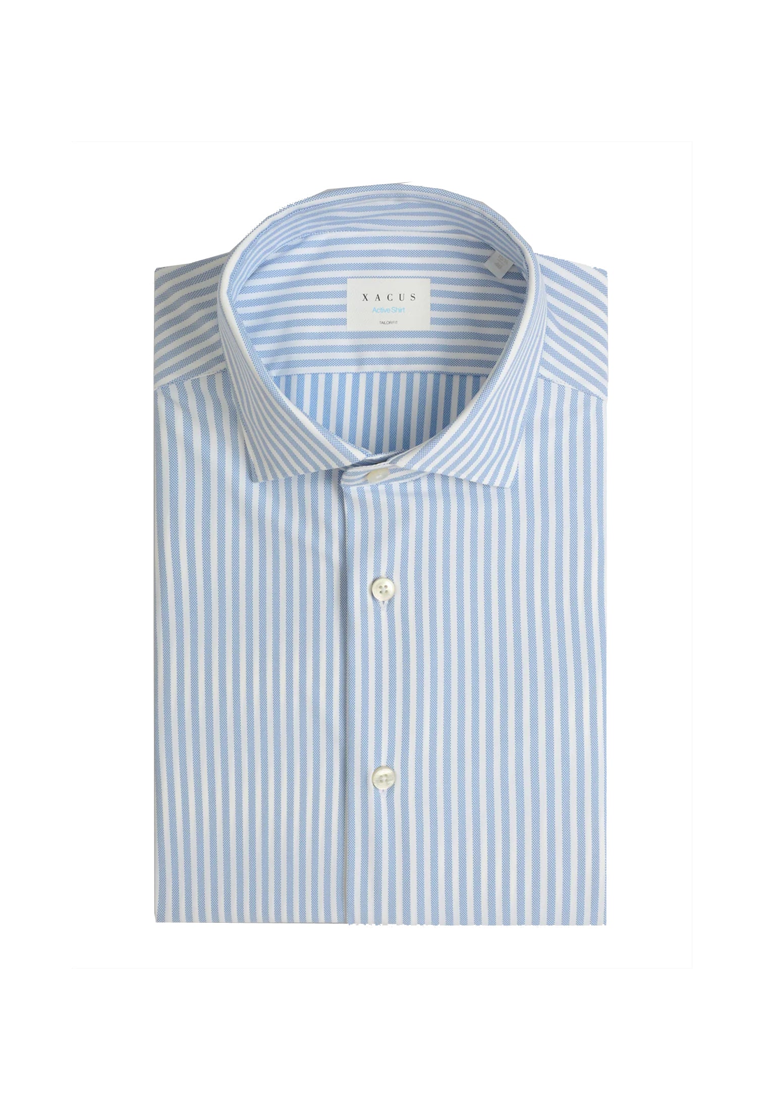 Camicia a righe blue collo francese Active Xacus P26 ACT558ML/21609 //002 XACUS 