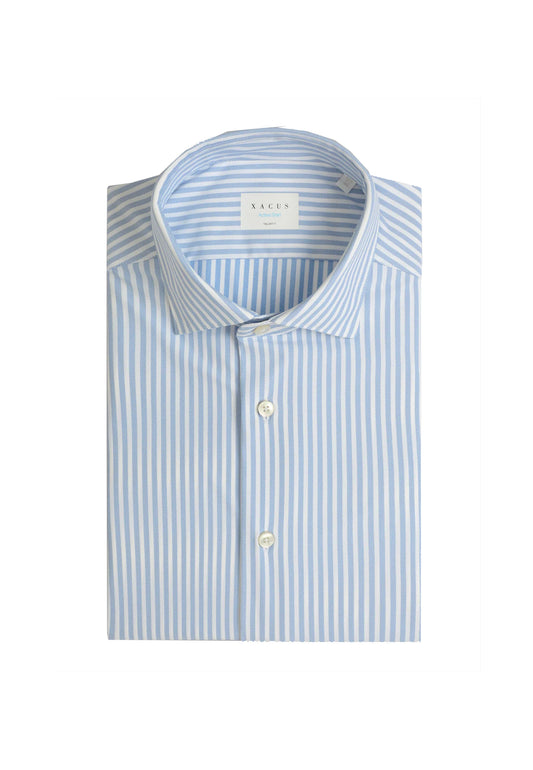 Camicia a righe blue collo francese Active Xacus P26 ACT558ML/21609 //002 XACUS 