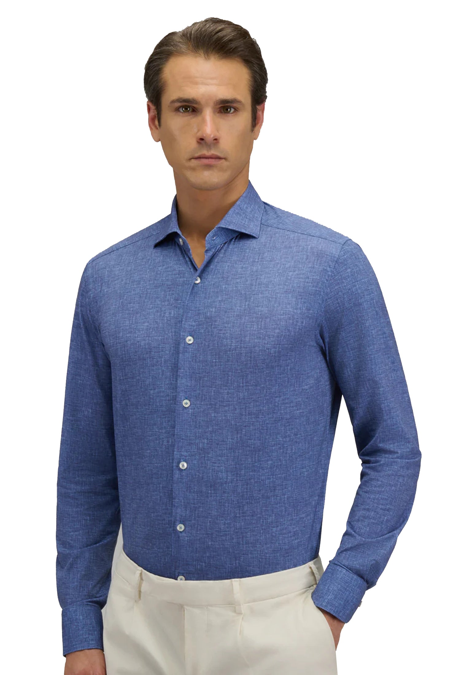Camicia blu collo francese Active Shirt Xacus P26 ACT558ML/21636 //007 XACUS 