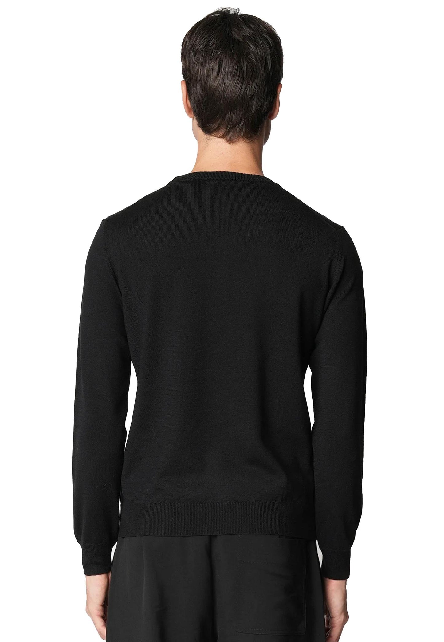 Maglia girocollo nero fine lana merino Bellwood A25 0325M0001 000016000016 BELLWOOD 
