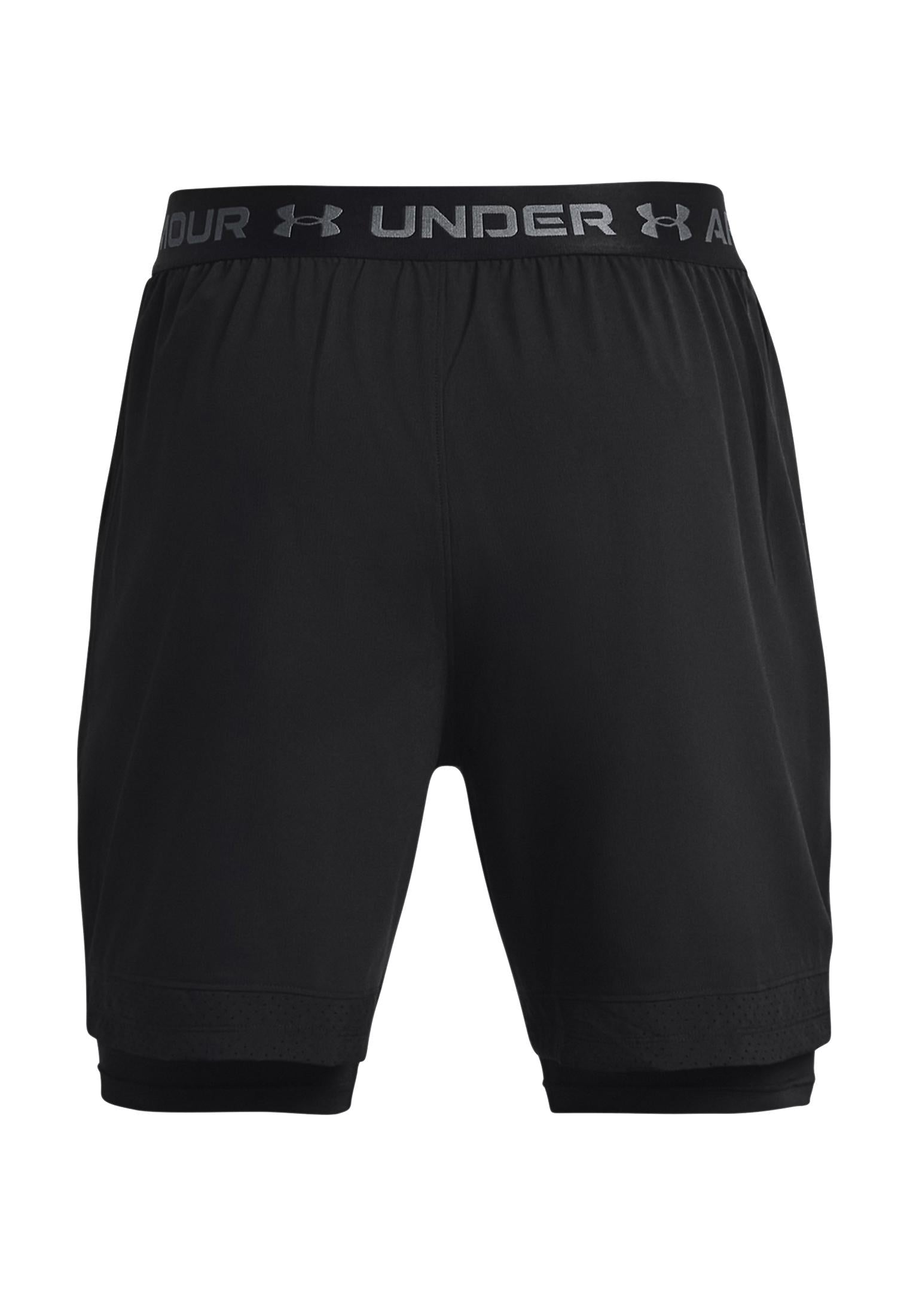 Pantaloncini sportivi neri doppi leggeri allenamento Vanish Under Armour P26 77-1373764 00020002 UNDER ARMOUR 