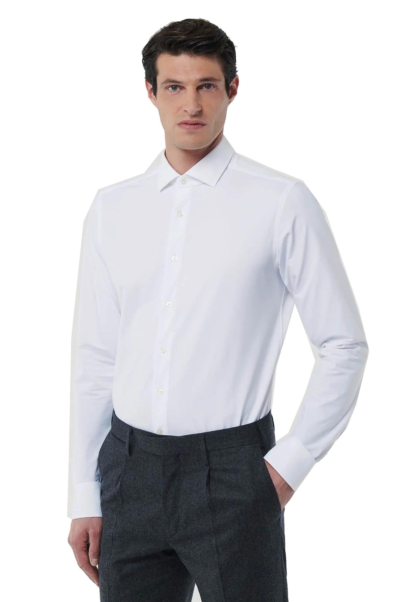 Camicia bianca collo francese Active Shirt Xacus A25 ACT558ML/11460 //  001 XACUS 