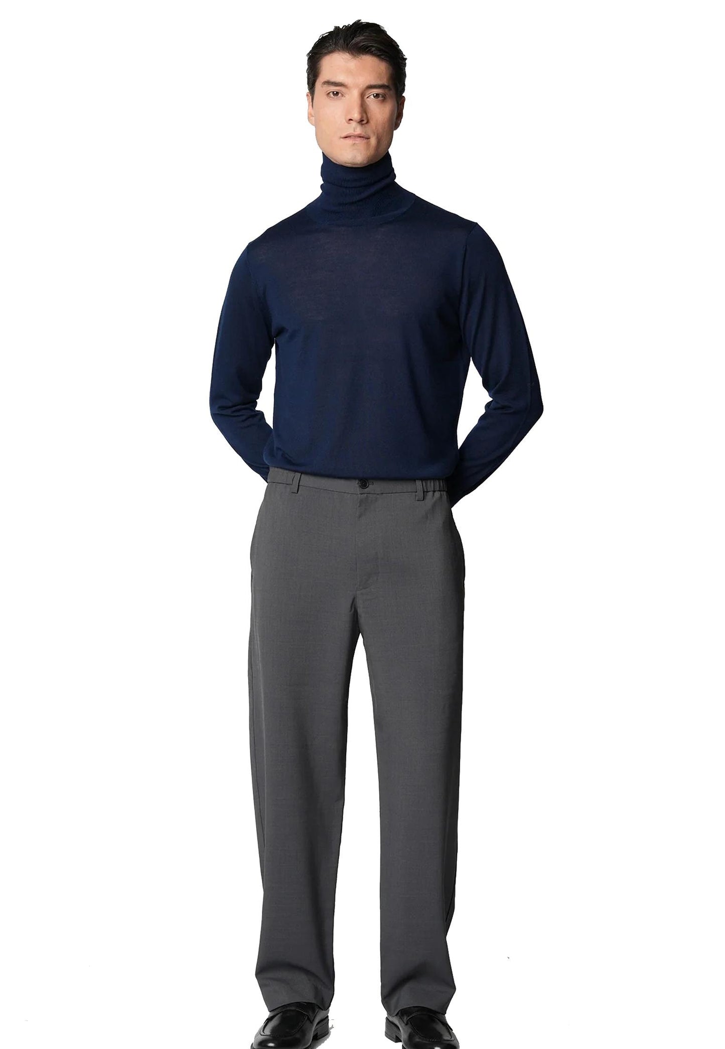 Maglia dolcevita lupetto blu scuro lana merino 18 Bellwood A25 0325M9004 000015000015 BELLWOOD 