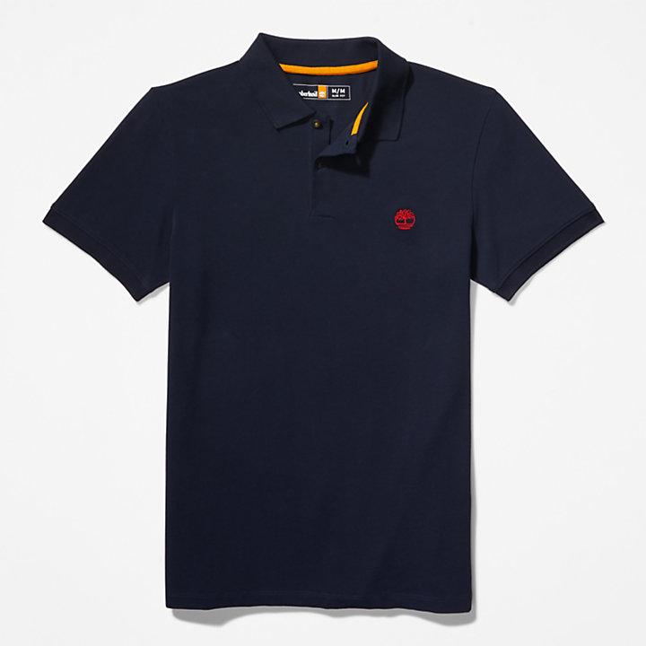 Polo blu cotone Elasticizzata Merrymeeting River Timberland P24 TB0A2DJE 43314331 TIMBERLAND 