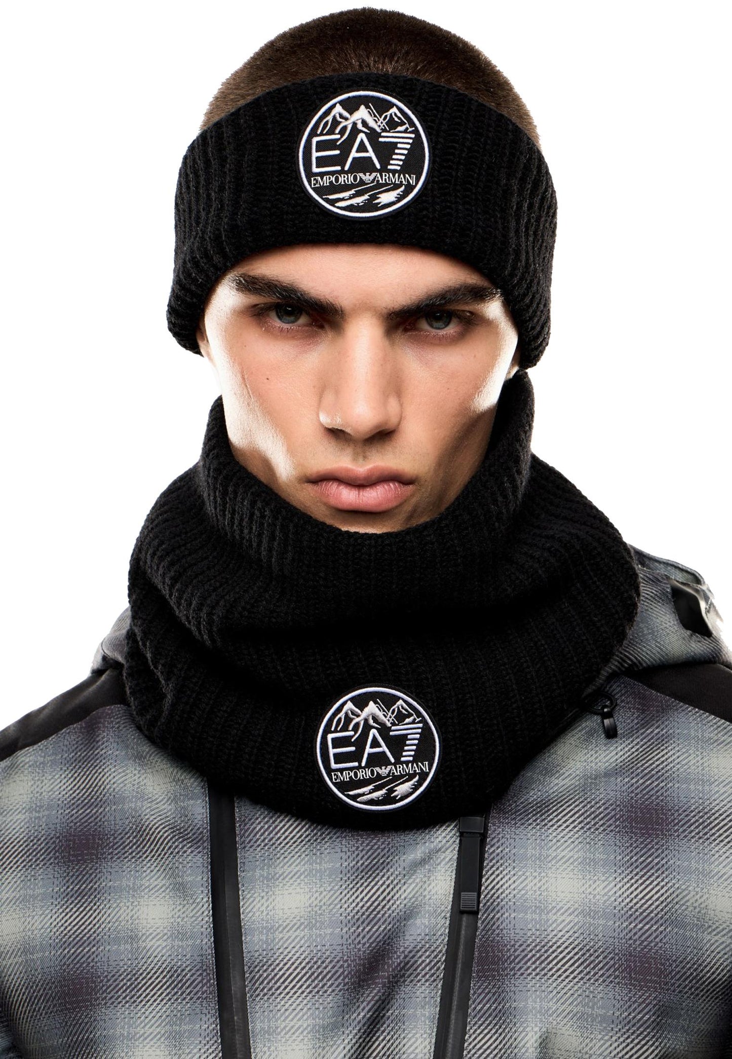 Scalda collo misto lana nero EA7 Armani A25 7X000243 AF18020 UC001UC001 EA7 