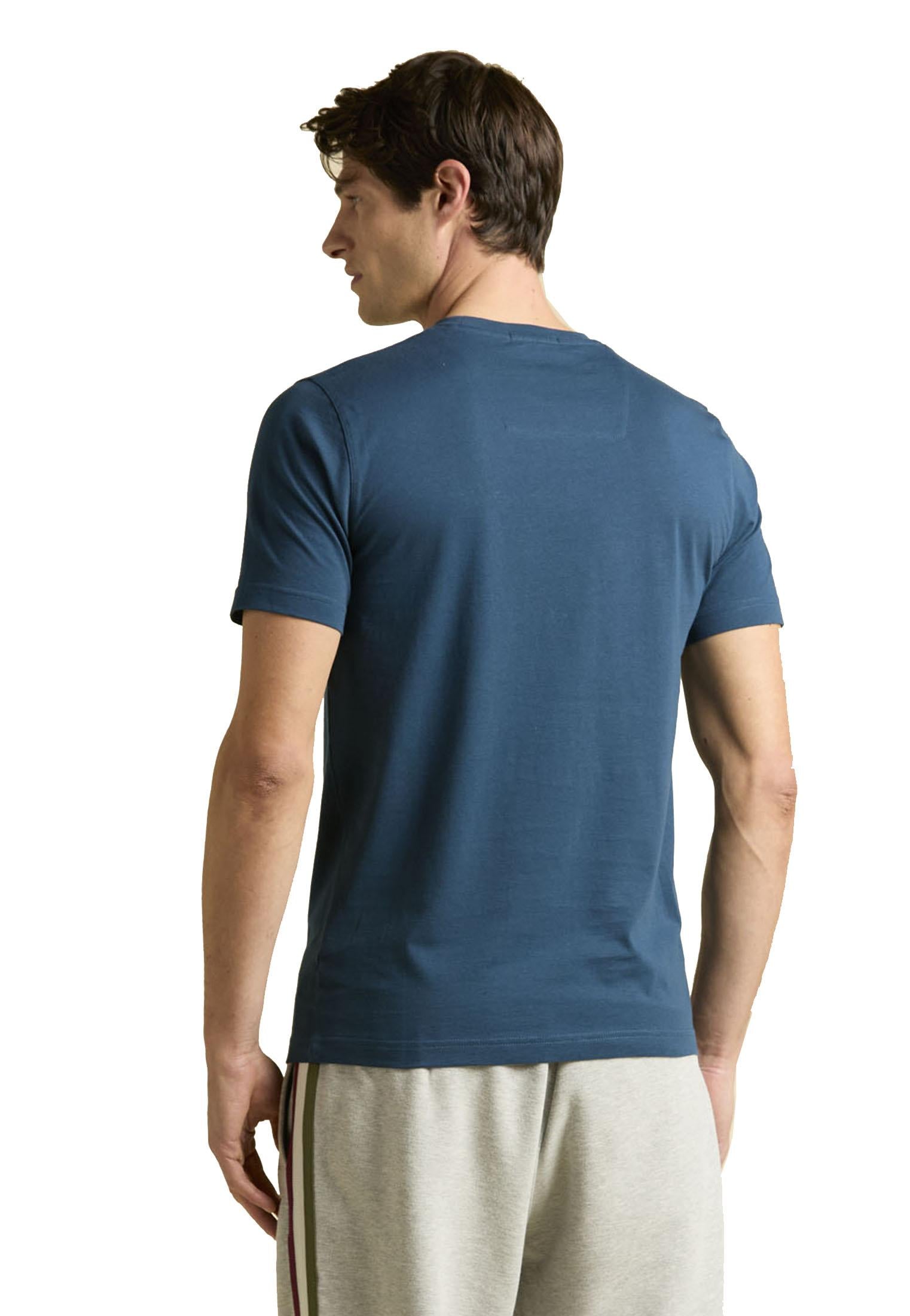 T-shirt girocollo stampata petrolio Aeronautica Militare A25 252TS2479UJ00641 2131521315 AERONAUTICA MILITARE 