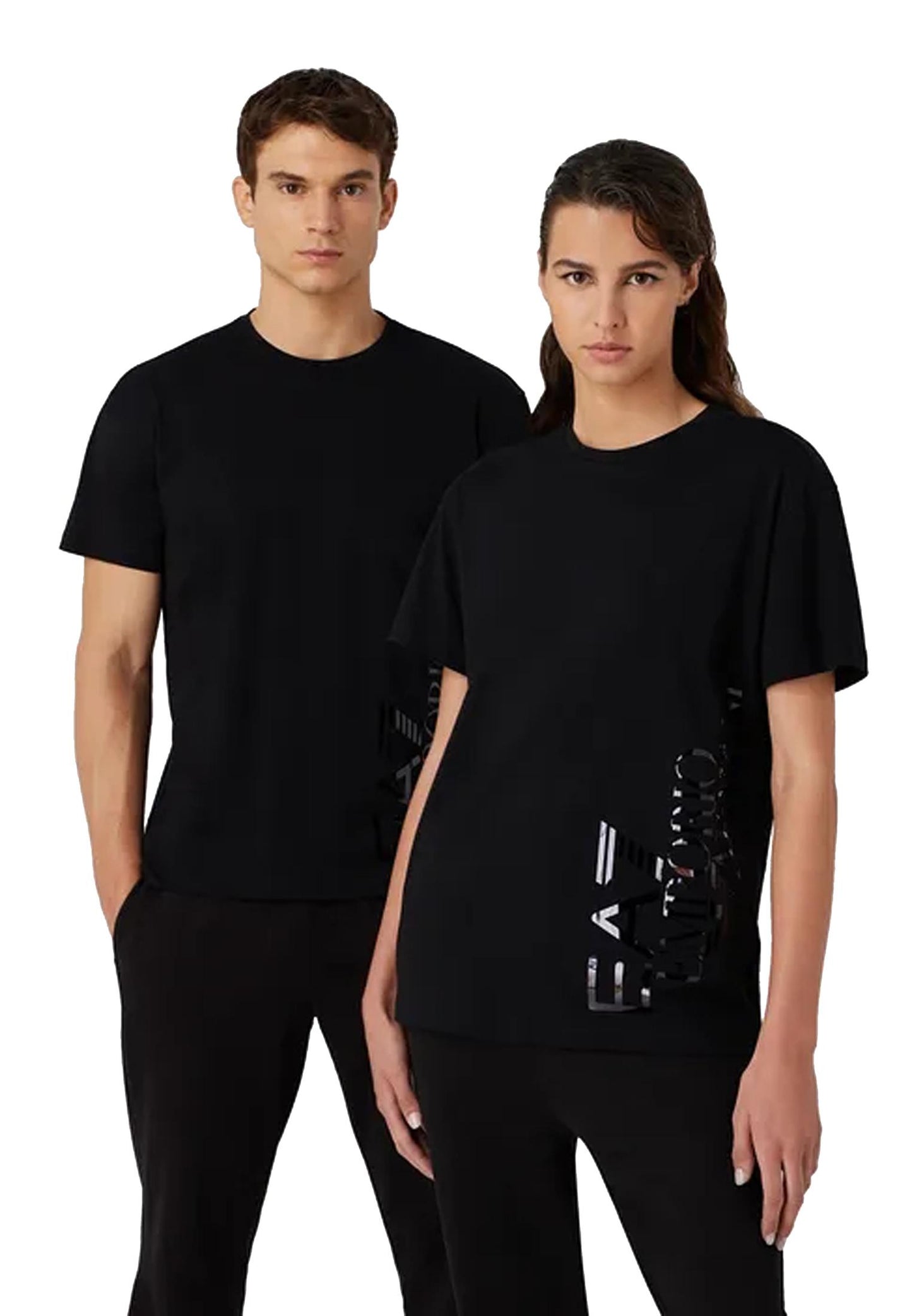 T-shirt girocollo unisex nera EA7 A23