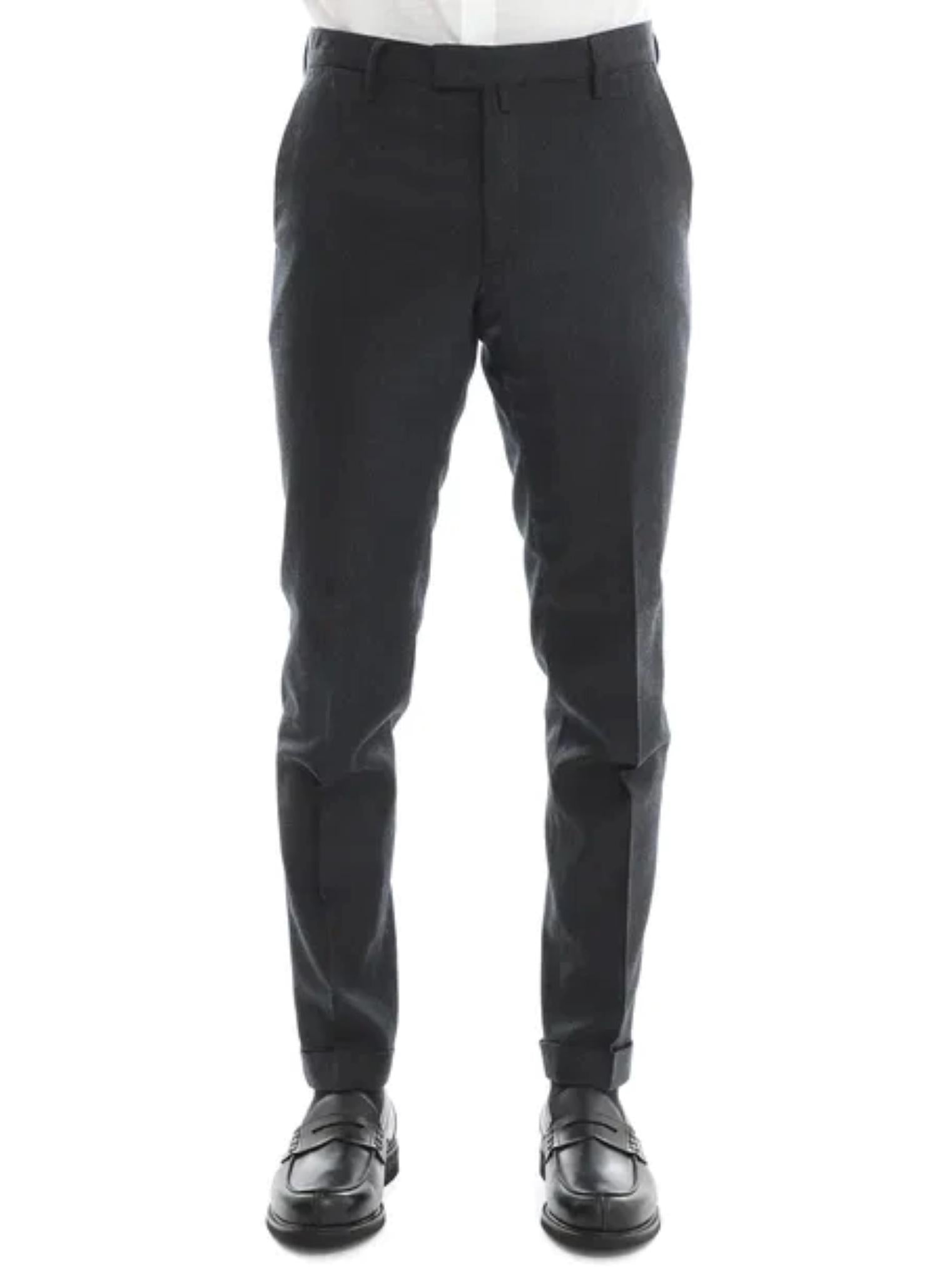 Pantaloni uomo natural stretch con zip grigio antracite Briglia 1949 A24 BG03P 424129 0009000090 BRIGLIA 1949 