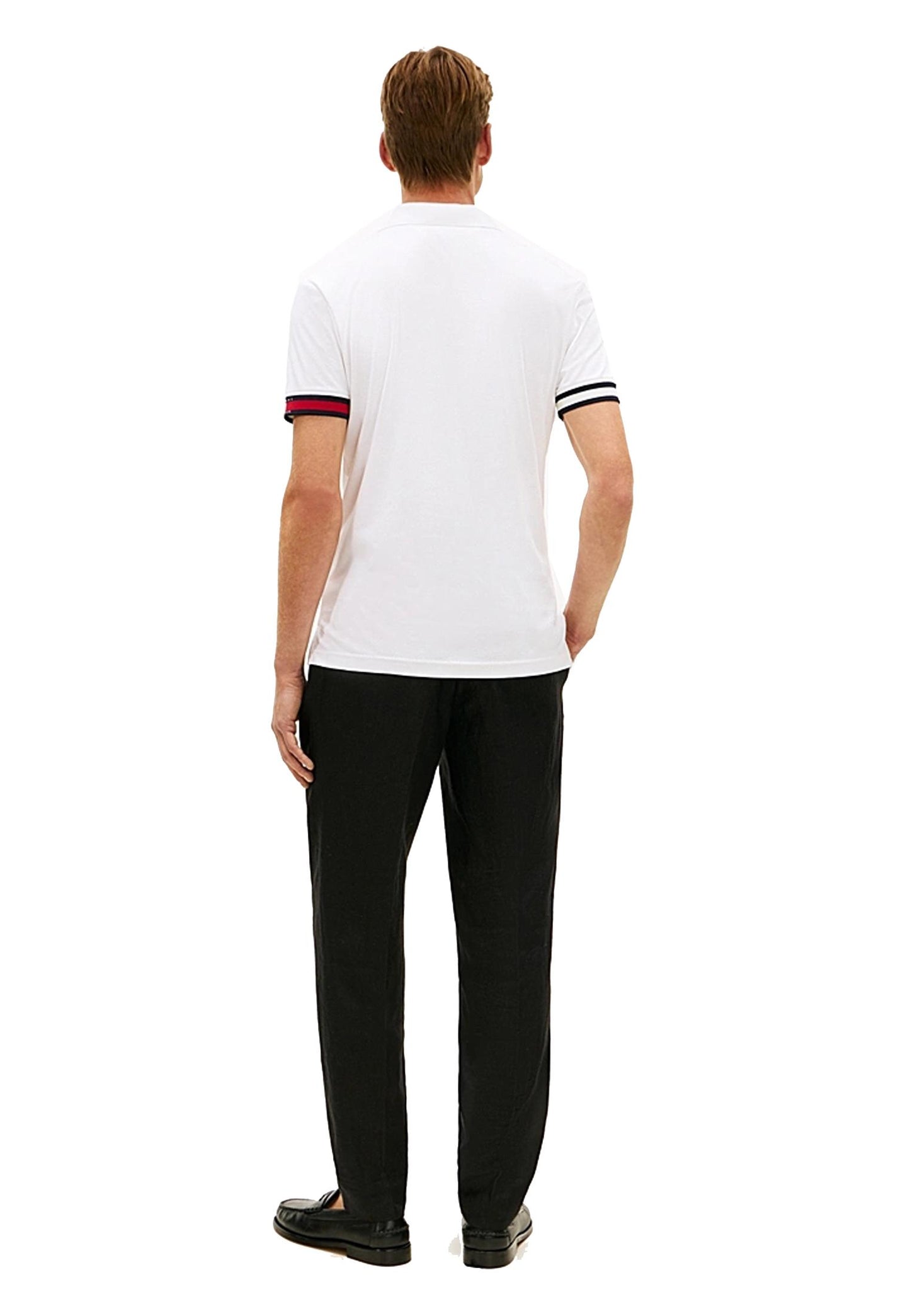 Polo cotone bianca slim fit aderente Tommy Hilfiger P26 MW0MW42743YBR YBRYBR TOMMY HILFIGER 