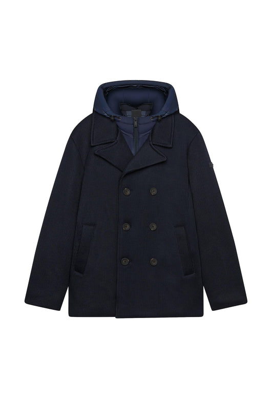 Giubbotto cappotto imbottito blu navy con cappuccio Unity A25 JA-GRAVITY-AW25 BNBN UNITY 