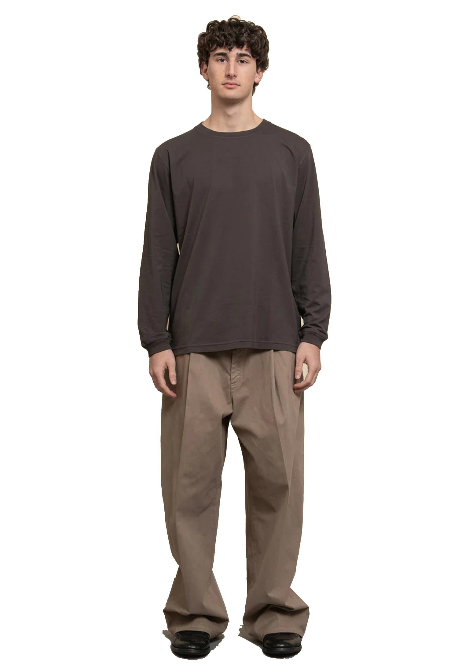 T-shirt girocollo marrone cotone manica lunga Filter Department Five A25 UT021 51M 1JF0011 //621 DEPARTMENT FIVE 