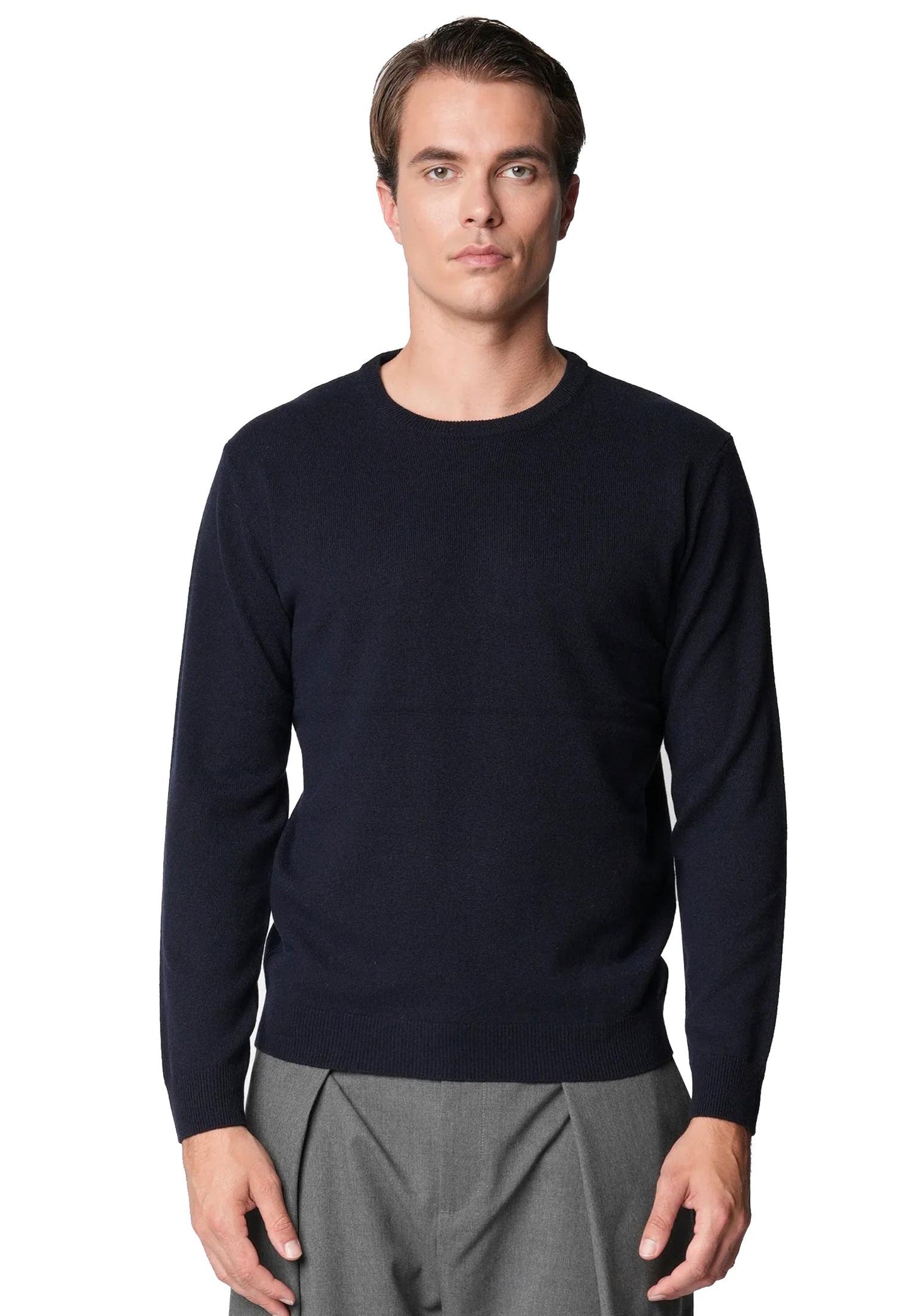 Maglia fine girocollo blu misto seta e cashmere Bellwood A25 0325S0001 000015000015 BELLWOOD 