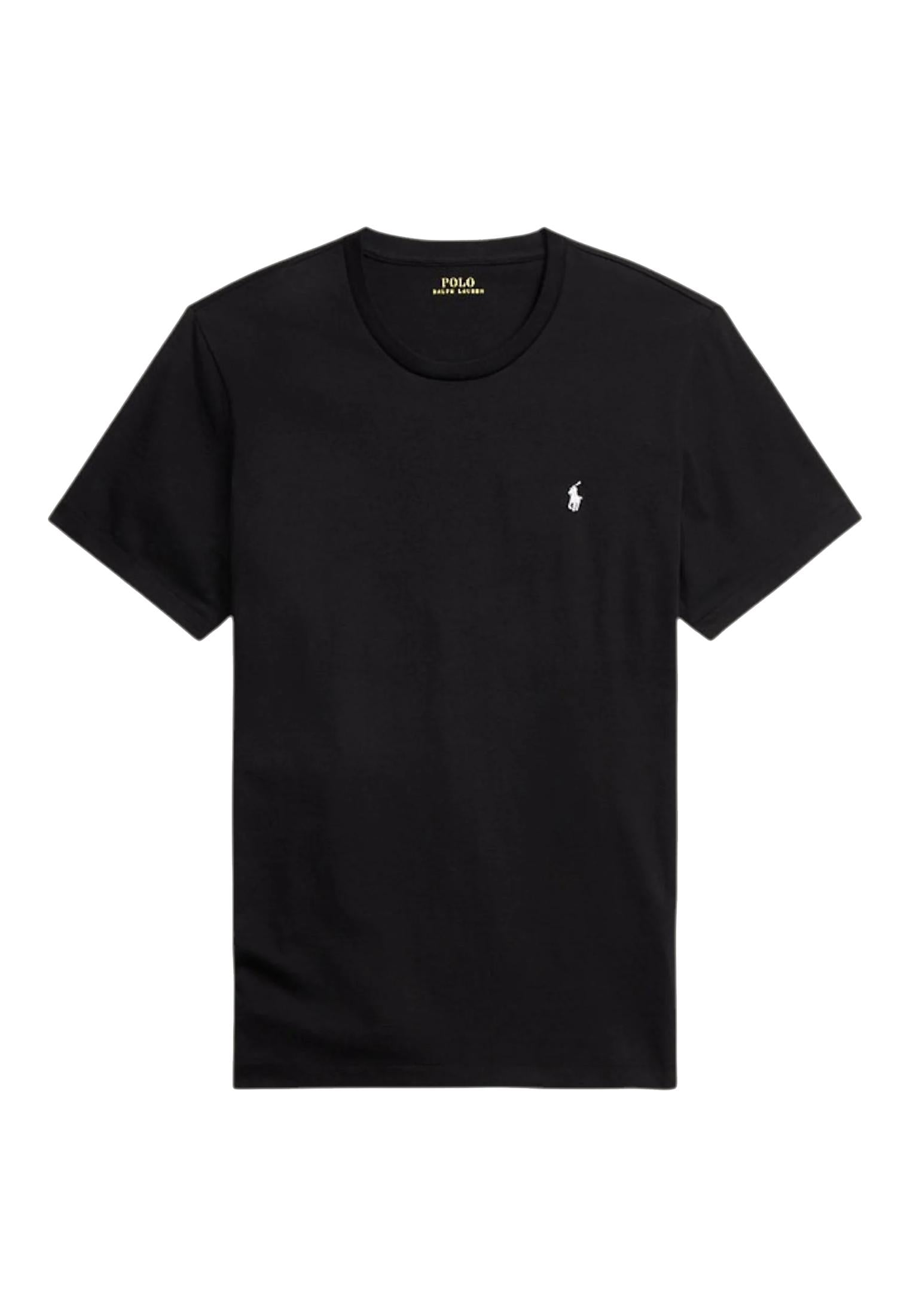 T-shirt girocollo nera cotone Polo Ralph Lauren P26 714844756006 POLO BLACK / WHITE PP POLO RALPH LAUREN 