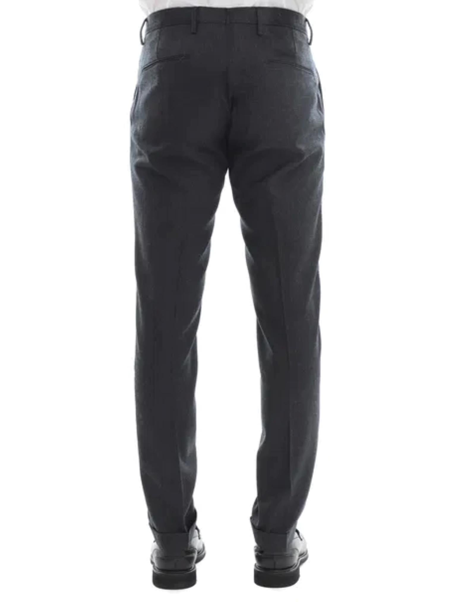 Pantaloni uomo natural stretch con zip grigio antracite Briglia 1949 A24 BG03P 424129 0009000090 BRIGLIA 1949 