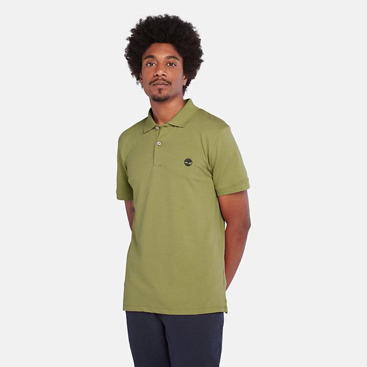 Polo verde cotone Elasticizzata Merrymeeting River Timberland P24 TB0A2DJE V461V461 TIMBERLAND 