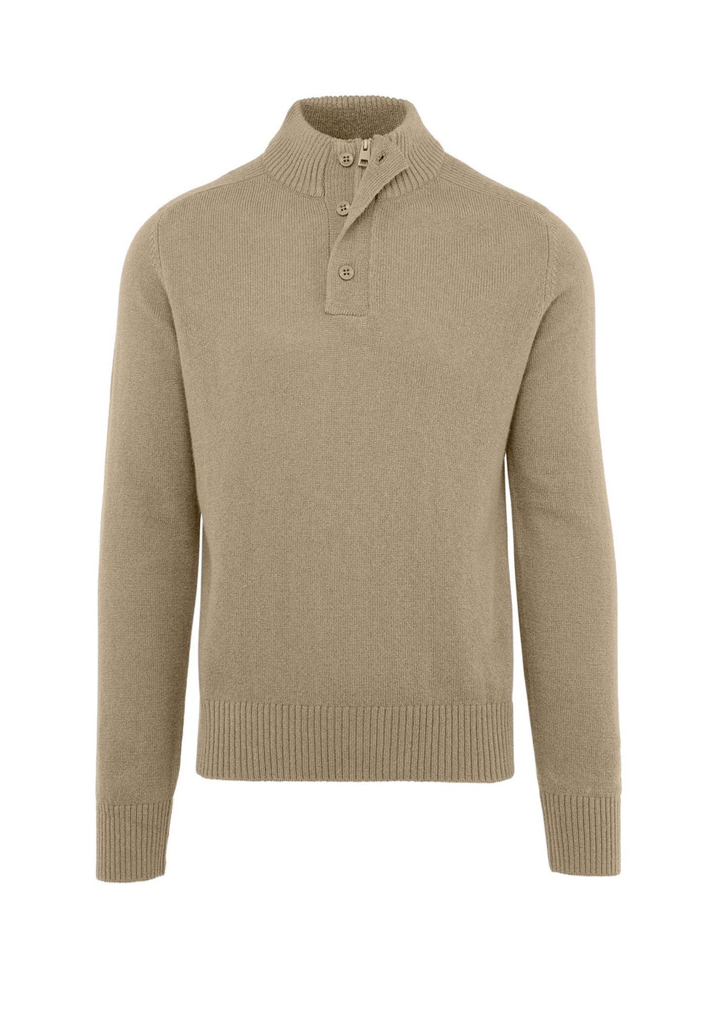 Maglione beige lana collo alto e bottoni Bomboogie A25 MM9307 KWM504 BOMBOOGIE 