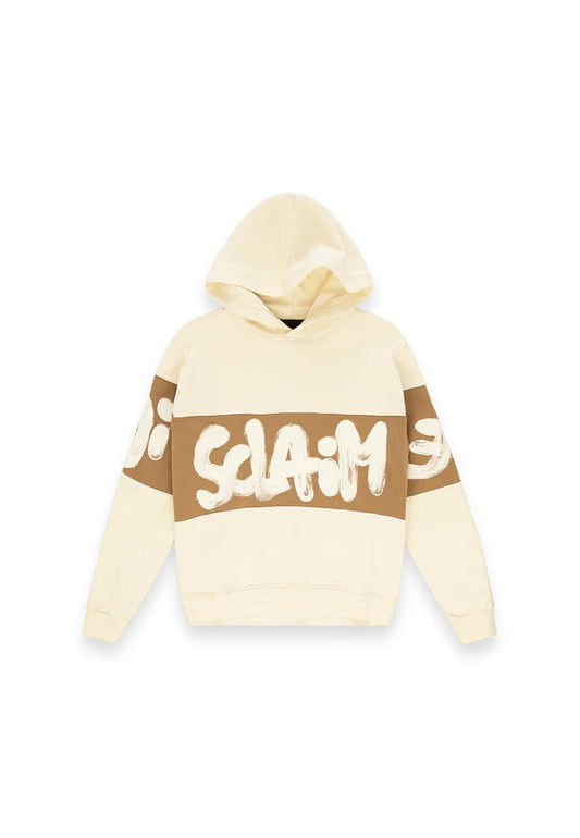 Felpa di cappuccio beige cotone Disclaimer A25 25IDS55362 //LATTE DISCLAIMER 