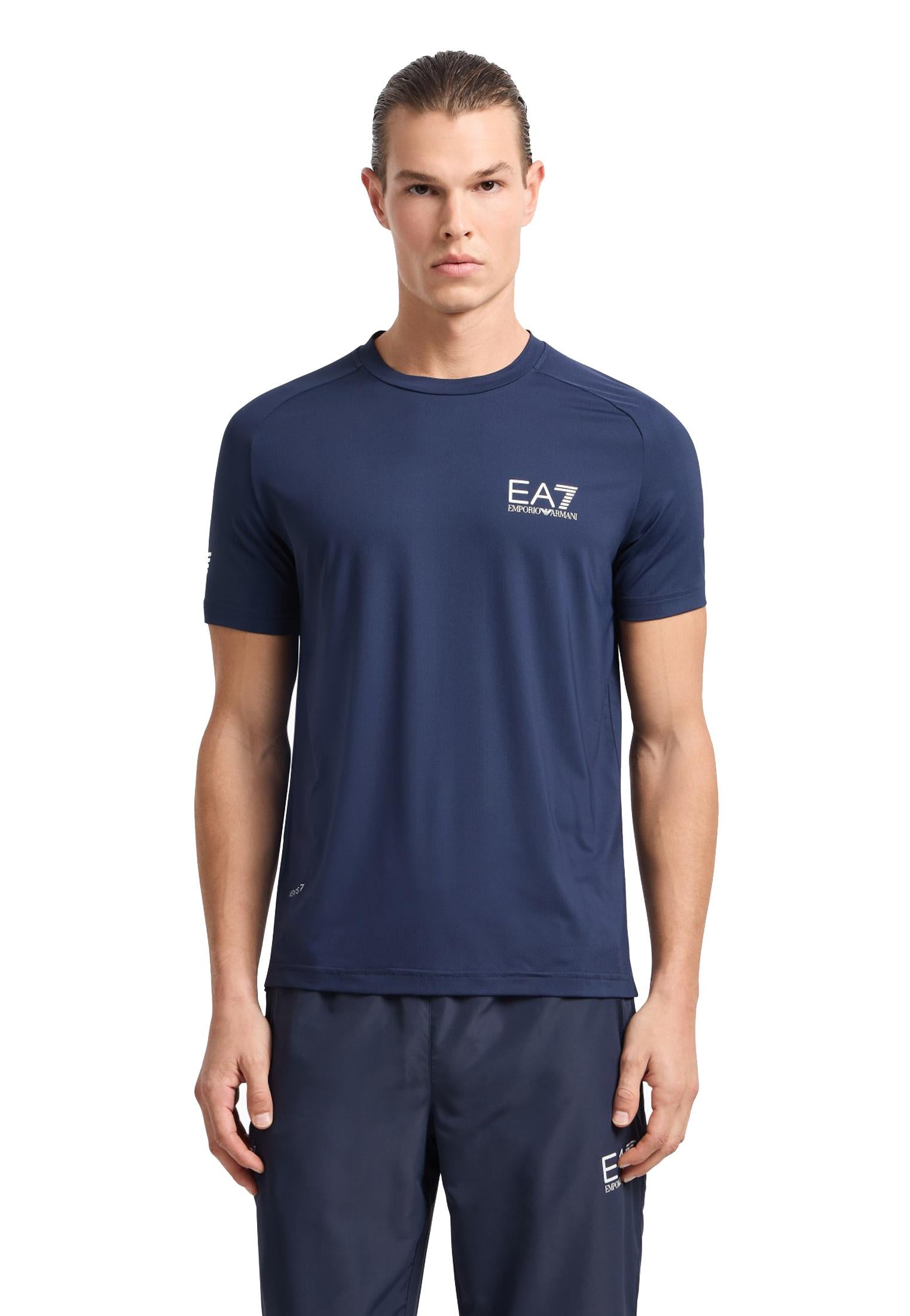 T-shirt girocollo blu tecnico sportivo Ventus7 EA7 Armani A25 8NPT22 PJEMZ 15541554 EA7 TENNIS 