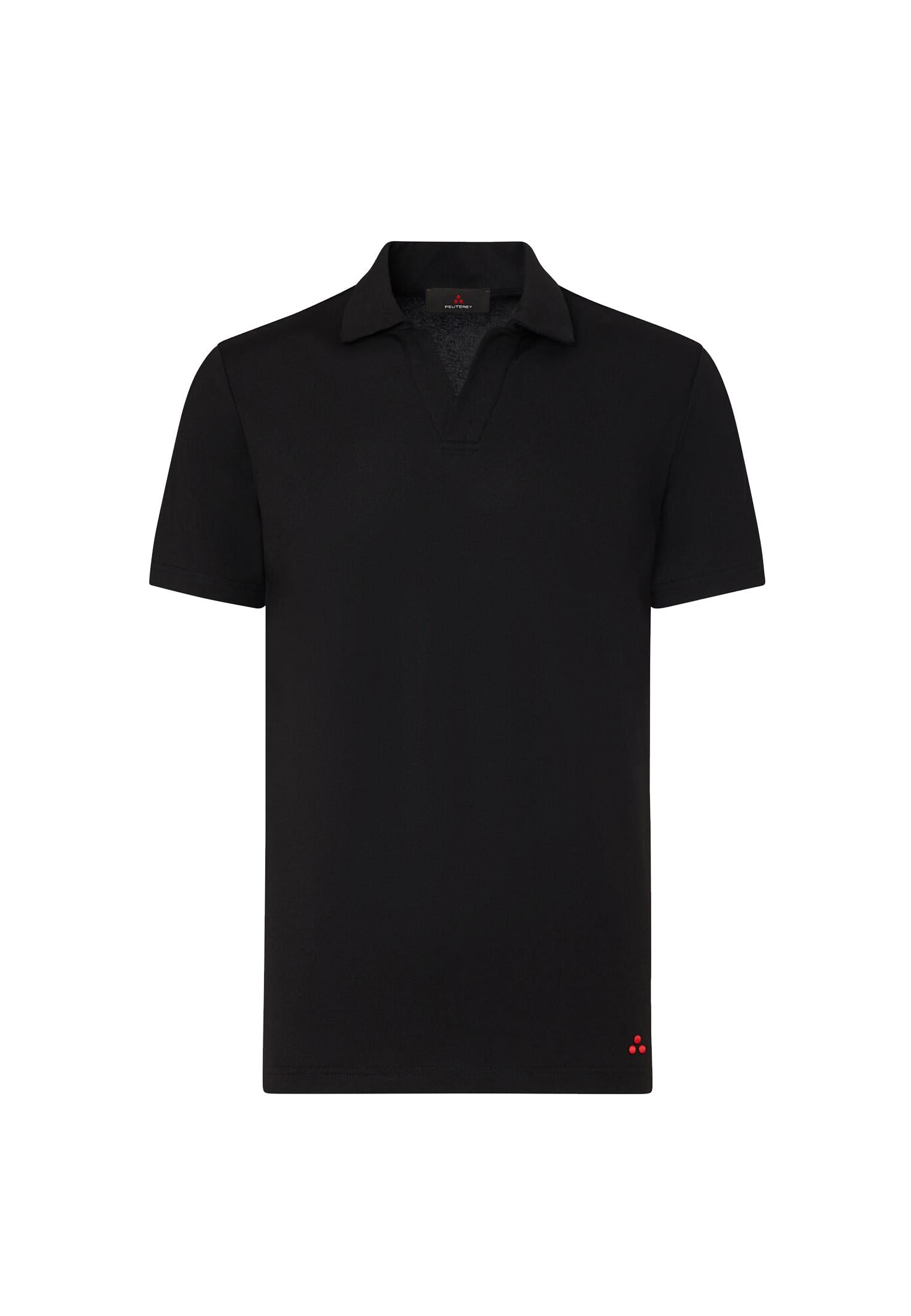 Polo manica corta nera misto cotone New Helgo Peuterey P26 PEU5847 99012182 NERNER PEUTEREY 