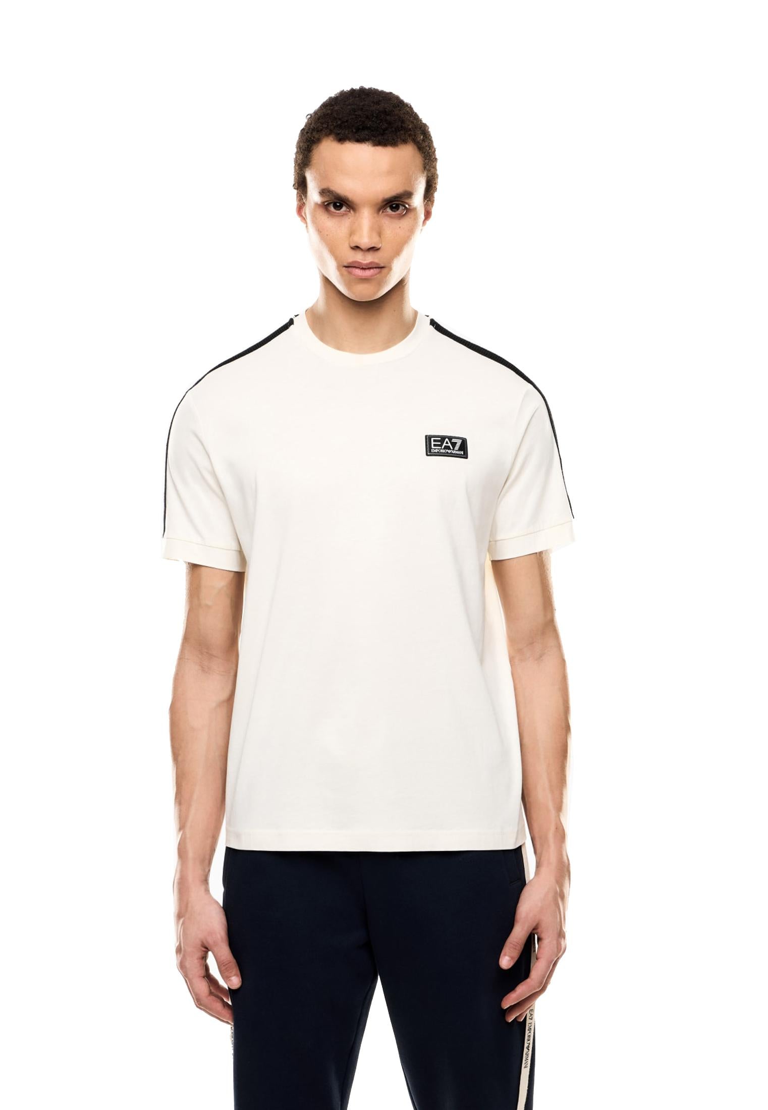 T-shirt girocollo bianca Logo Series EA7 Armani A25 7M000956 AF10375 U1105U1105 EA7 