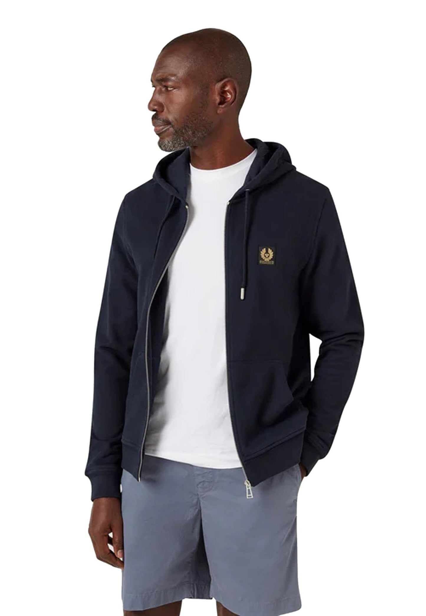 Felpa con cappuccio blu cotone Belstaff P26 100051 Dark InkDark Ink BELSTAFF 