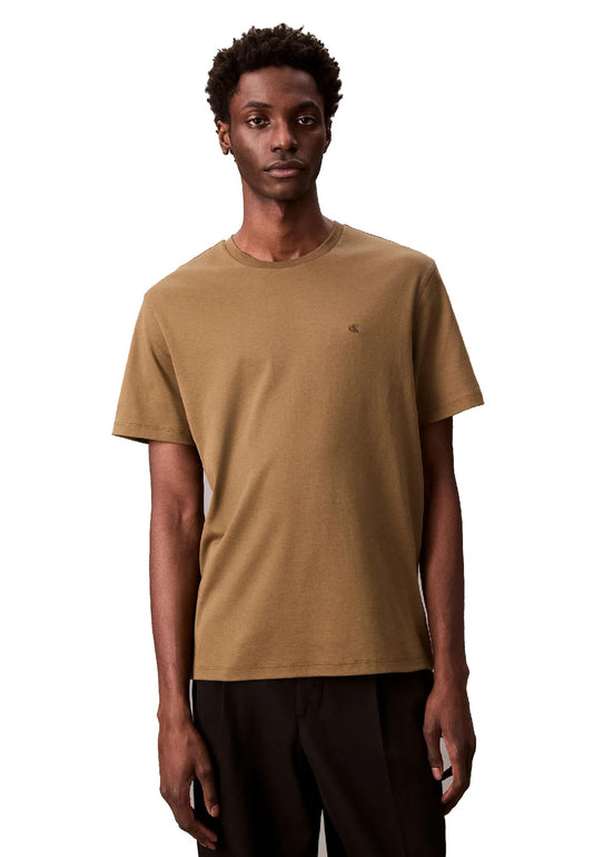 T-shirt girocollo marrone cotone Calvin Klein A25 LV04LB275GVFB VFBVFB CALVIN KLEIN 
