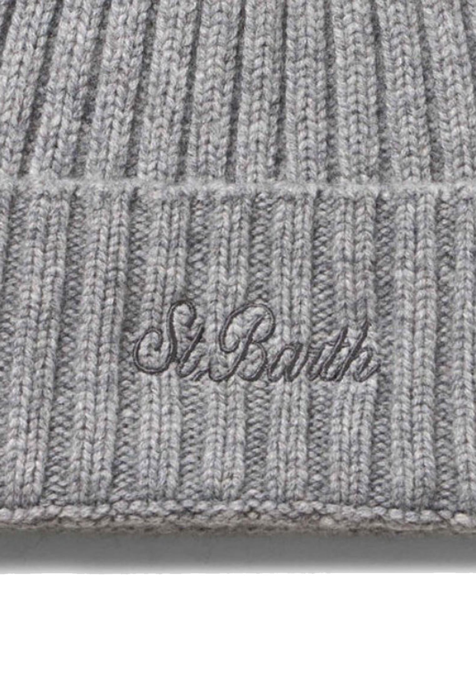 Berretto grigio invernale a coste cashmere MC2 Saint Barth A25 WENG025 00036I00036I MC2 
