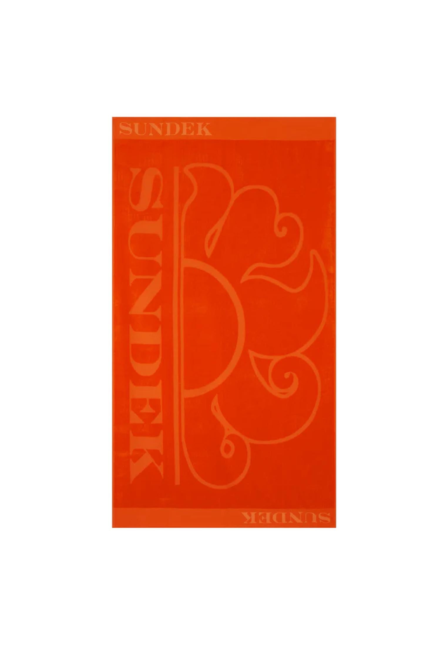 Telo mare spiaggia cotone arancione Jacquard Sundek P26 AM379ATC1000 T6S00904700 SUNDEK 
