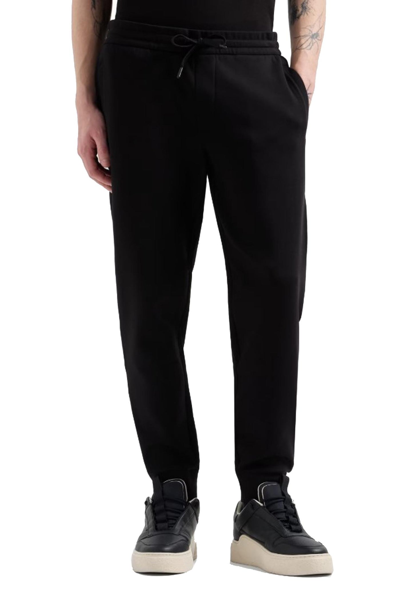 Pantaloni sportivi neri misto cotone Armani Exchange P25