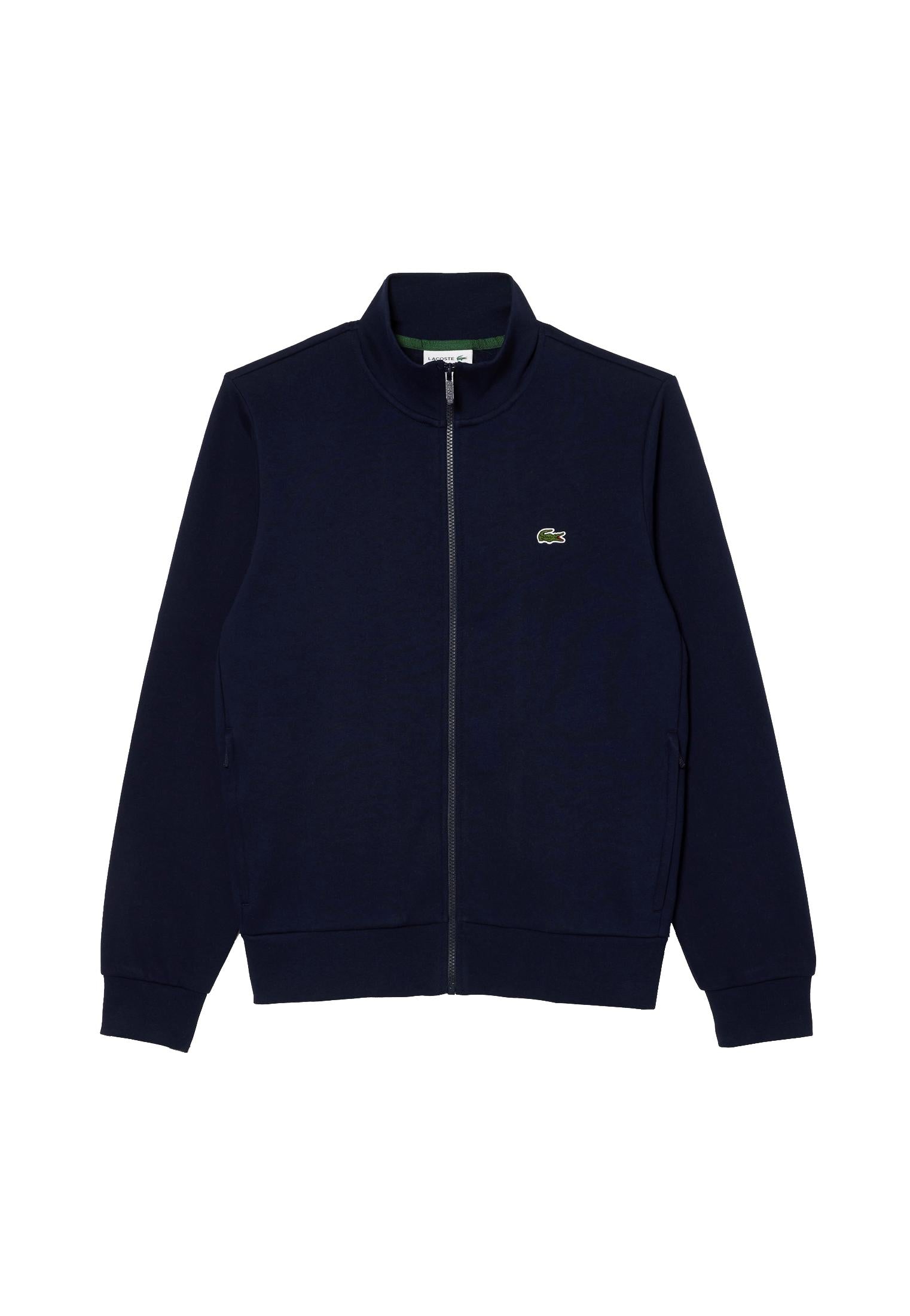 Felpa in pile collo alto full zip blu Lacoste A25 SH9622 166166 LACOSTE 