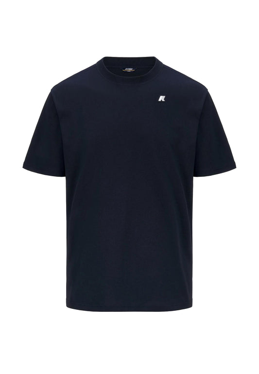 T-shirt girocollo blu cotone Solo Jersey K-Way P26 K3136CW K89K89 K-WAY 