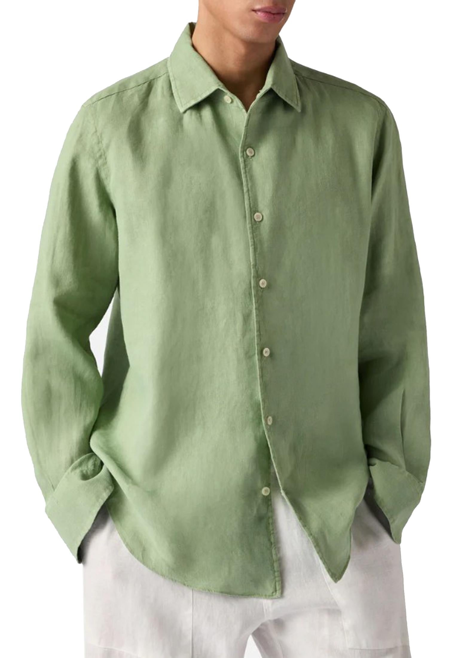 Camicia verde lino Raphael MC2 Saint Barth P26 RPH0001 00609L00609L MC2 