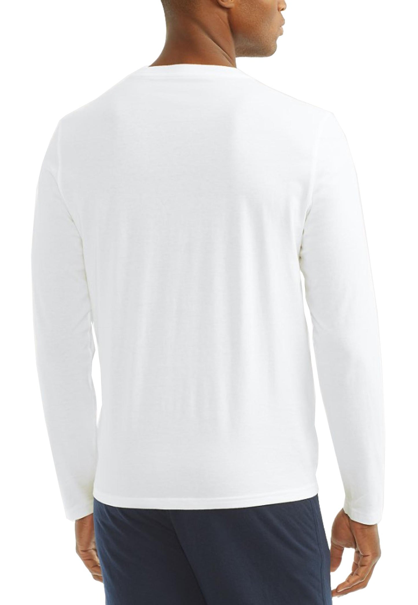 T-shirt manica lunga intima da notte cotone bianca girocollo Polo Ralph Lauren P25