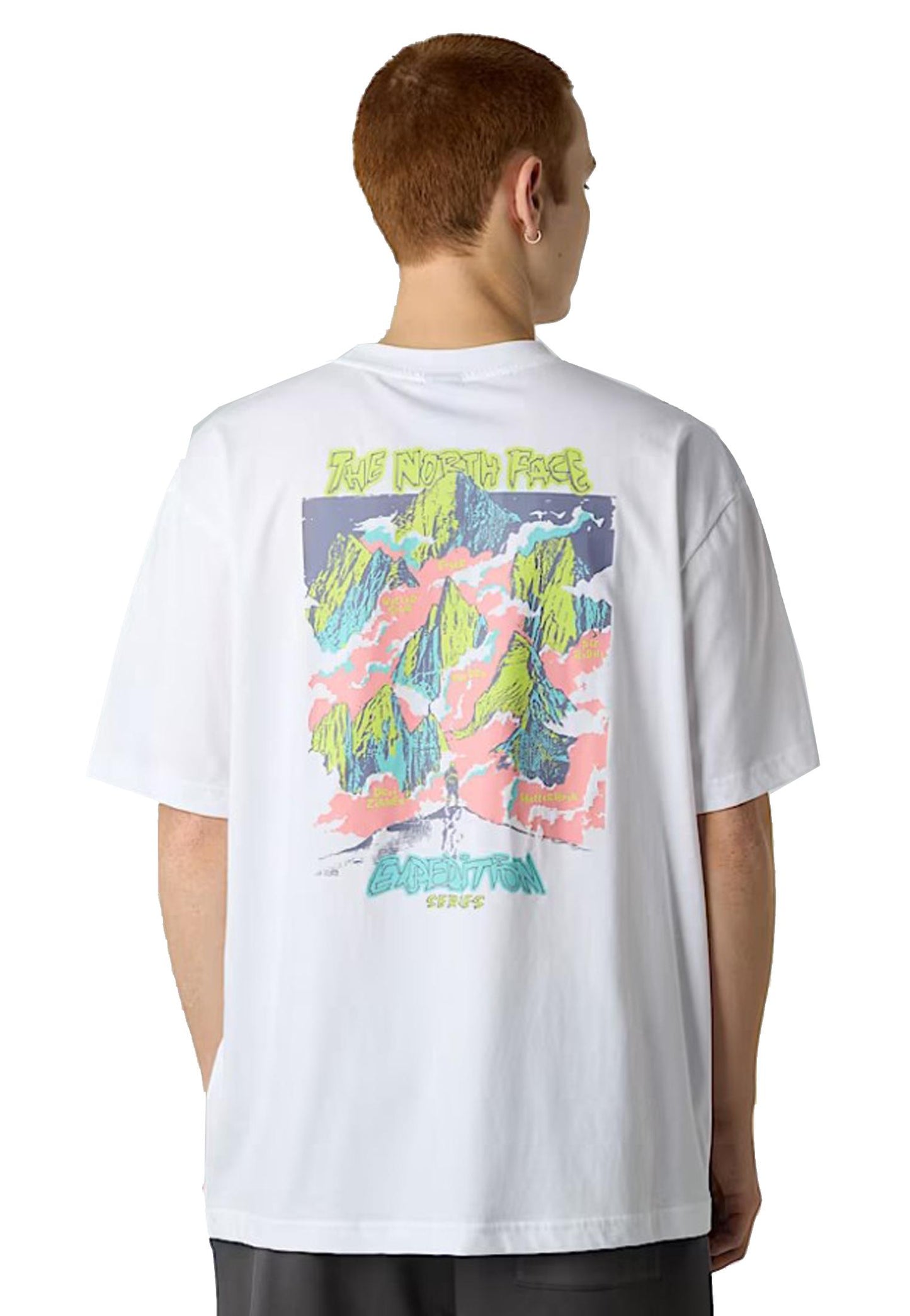 T-shirt bianca girocollo cotone Expedition Celebration The North Face A25 NF0A8E3CFN41 NFFN4NFFN4 THE NORTH FACE 