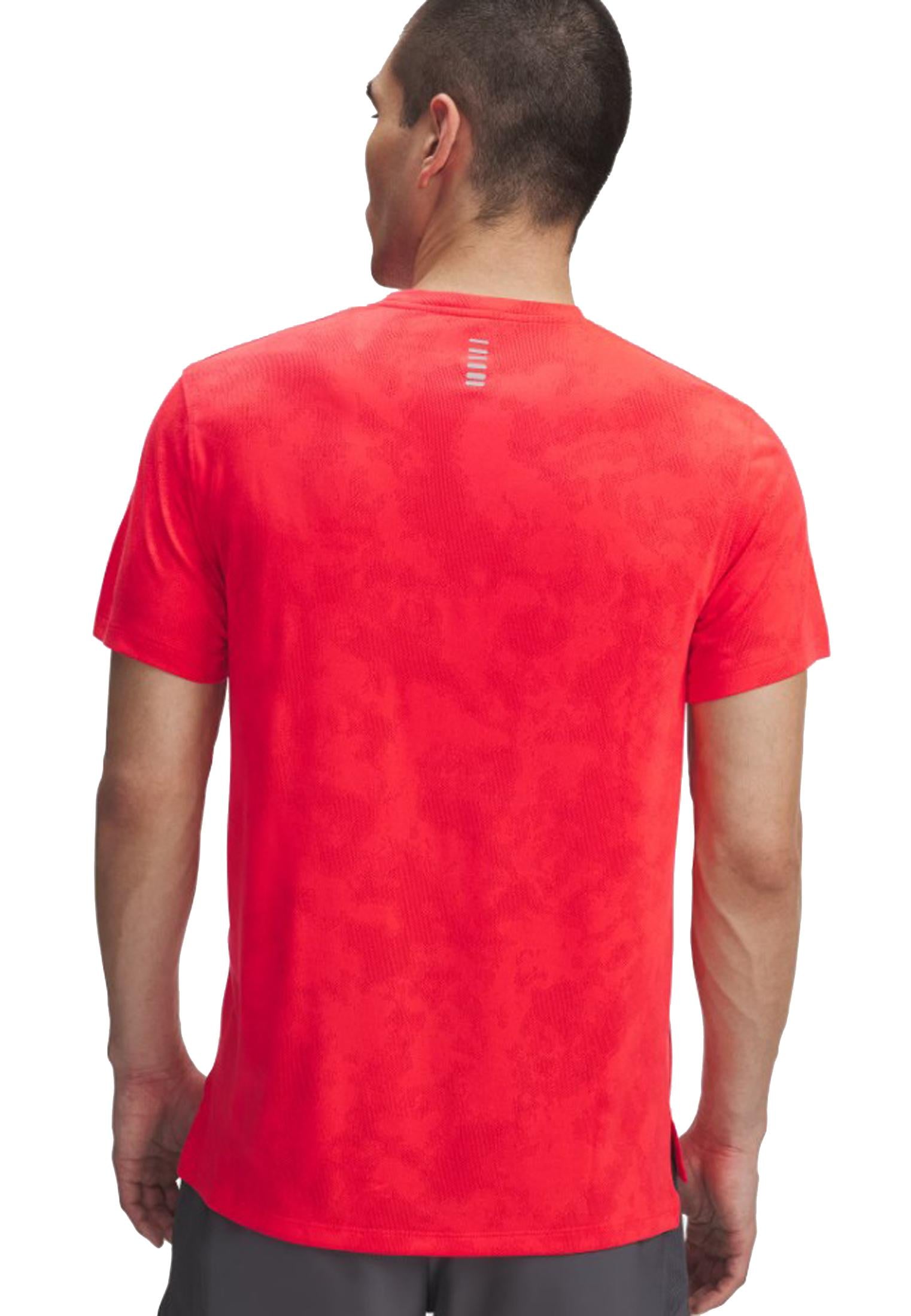 T-shirt girocollo tecnica traspirante allenamento fitness rossa Lauch Camo Under Armour A25 77-6006098 07130713 UNDER ARMOUR 