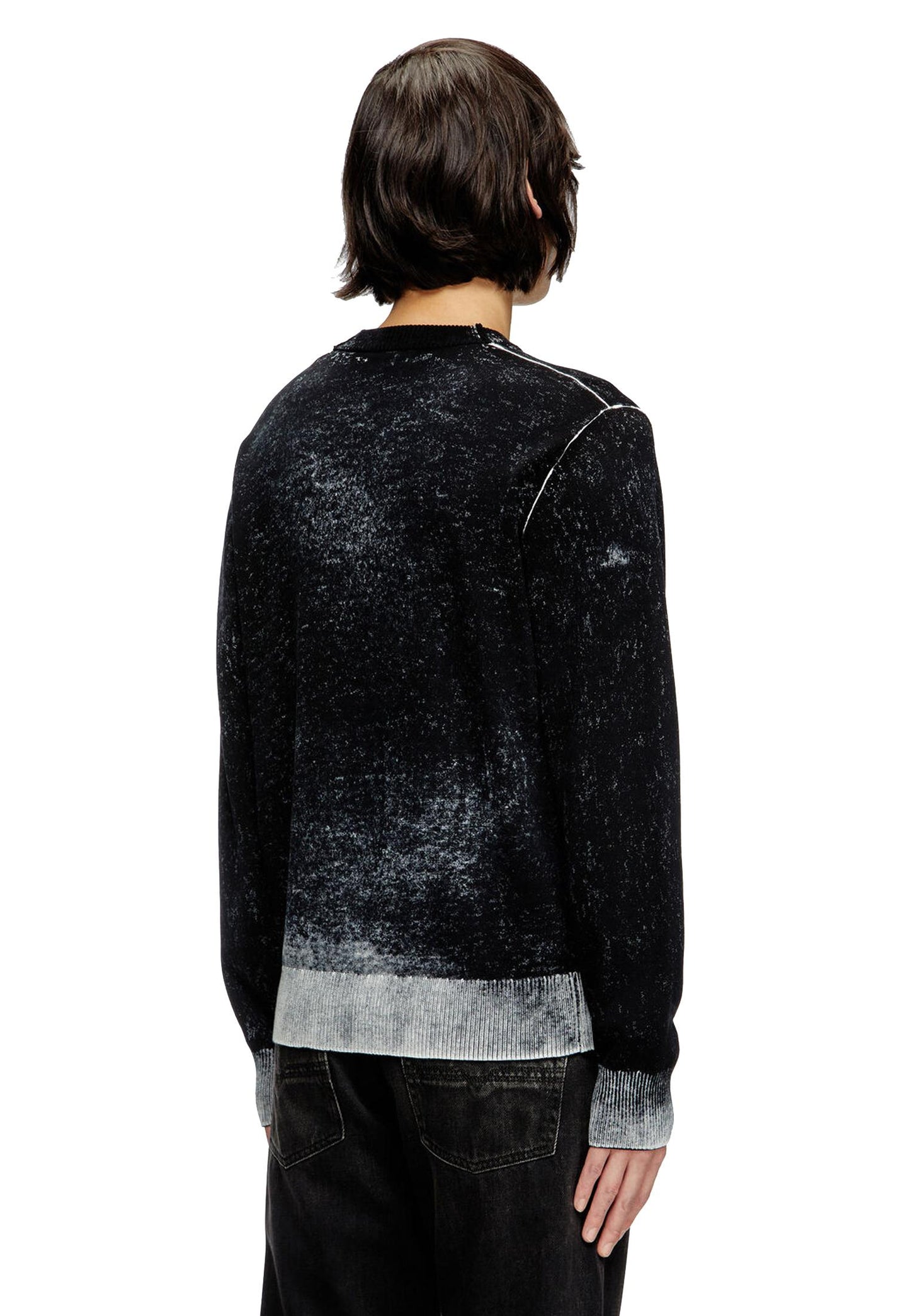 Maglia pullover cotone nera K-Larence-B Diesel A25 A11187-0BEAR 44 DIESEL 