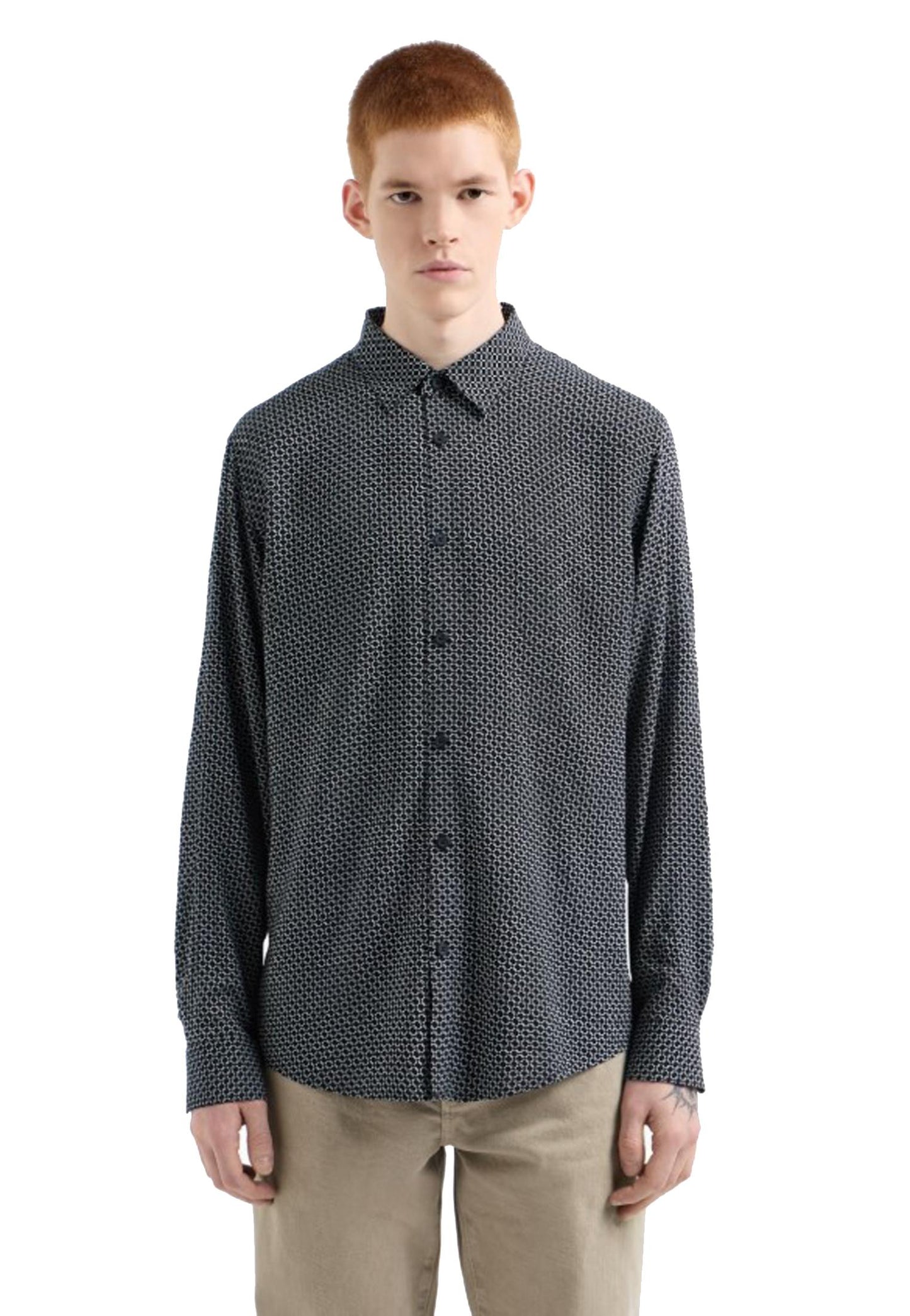 Camicia cotone regular fit fantasia Armani Exchange P25