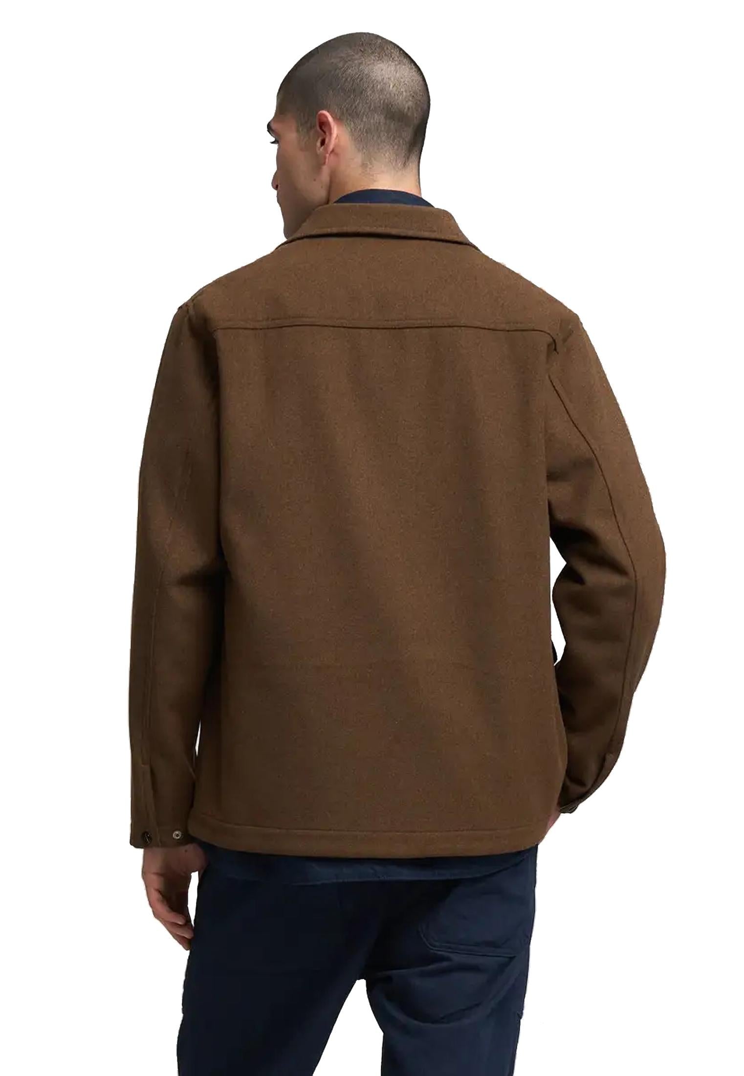 Giacca camicia multitasche marrone misto lana Replay A25 M8495 .000.85314 020020 REPLAY 