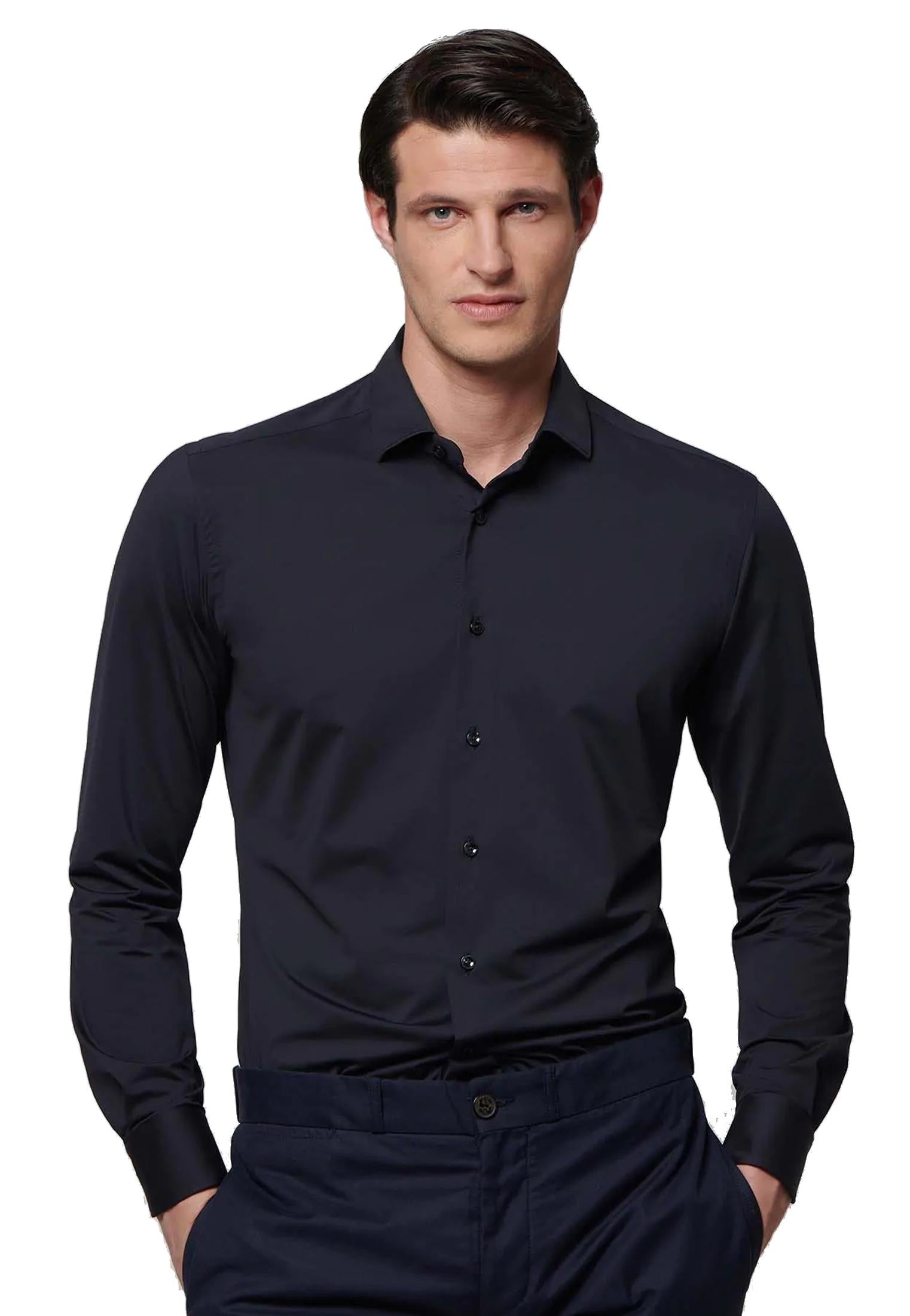 Camicia cotone blu notte Xacus P24 ACT558ML 11460055 XACUS 