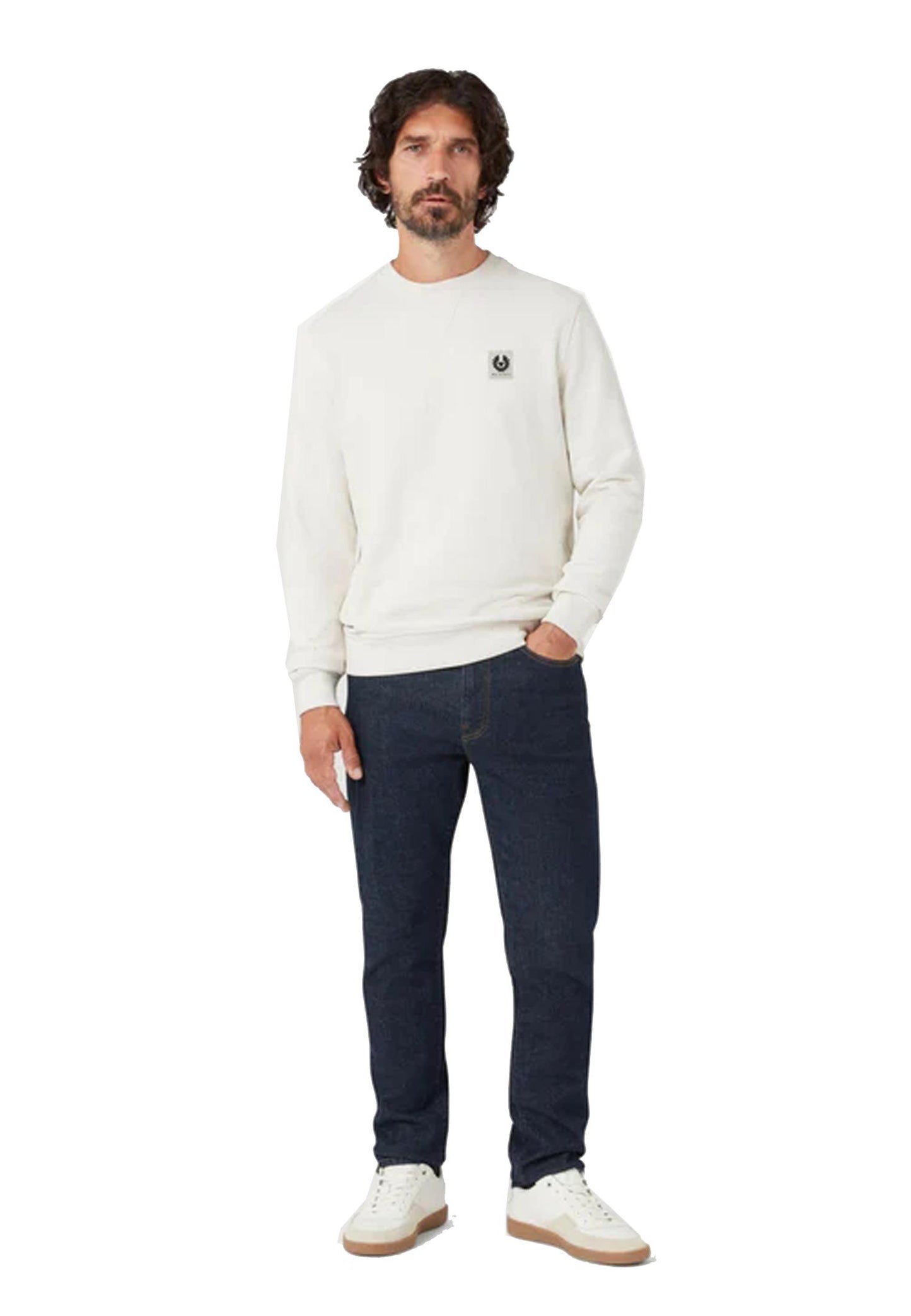 Felpa girocollo grigio Belstaff P26 100049 Silver BirchSilver Birch BELSTAFF 