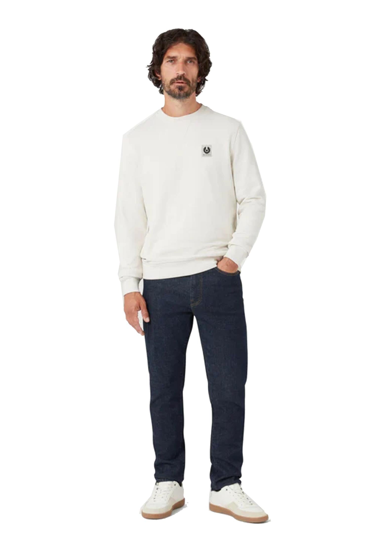 Felpa girocollo grigio Belstaff P26 100049 Silver BirchSilver Birch BELSTAFF 