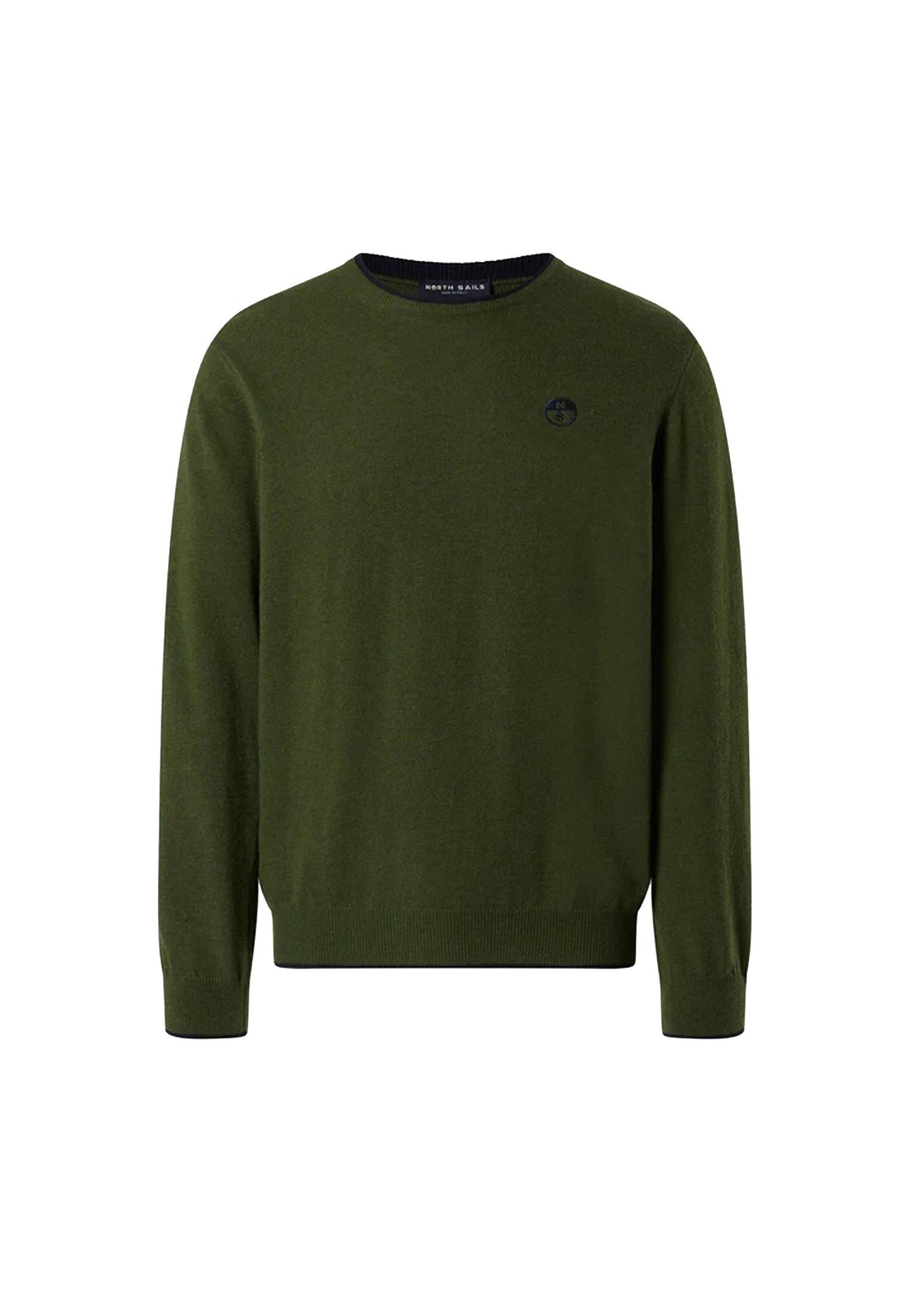 Maglione girocollo logo ricamato verde North Sails A25 699775 04360436 NORTH SAILS 