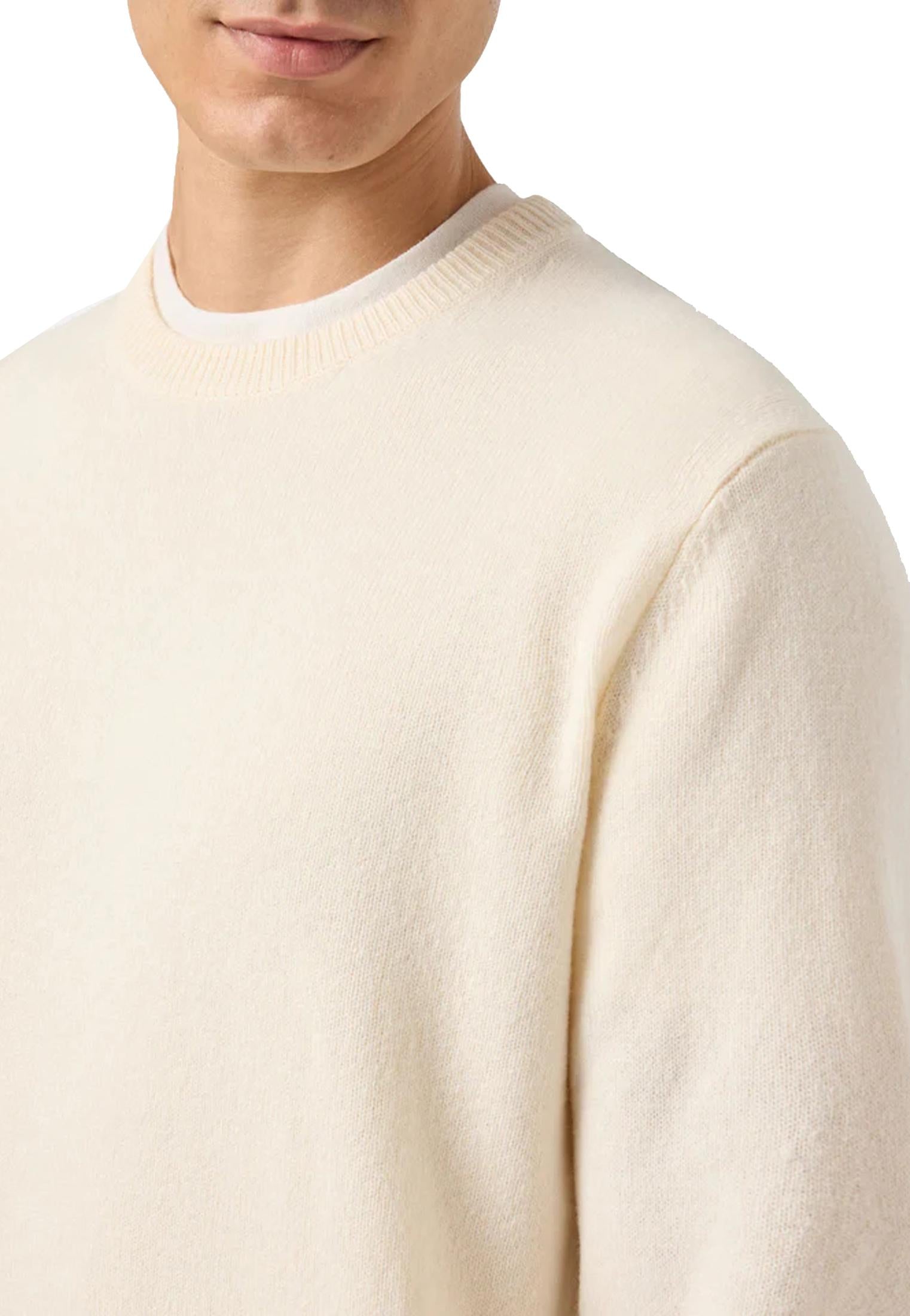 Maglione girocollo bianco Lana Regent MC2 Saint Barth A25 REGE011 00040I00040I MC2 