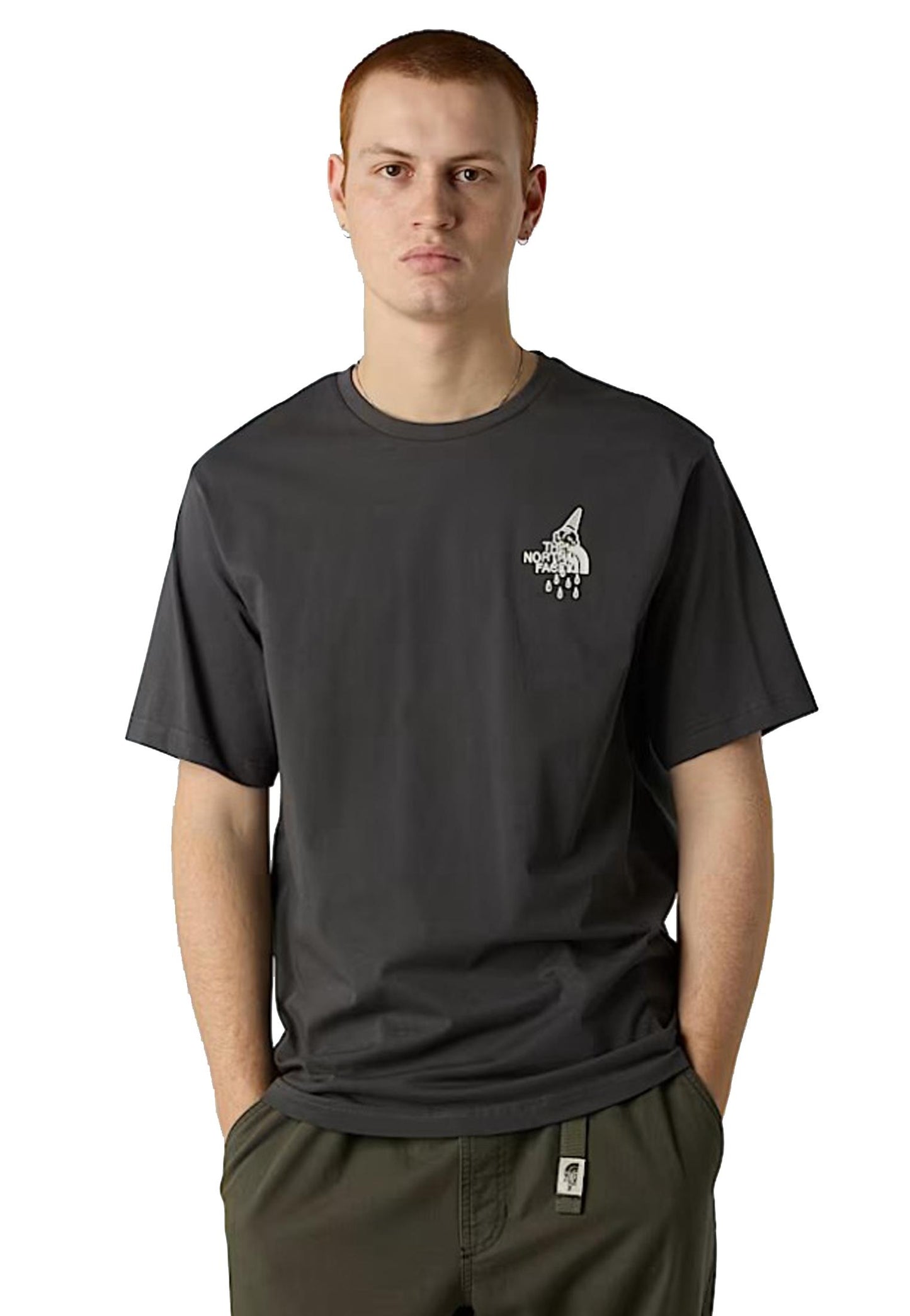 T-shirt girocollo cotone grigia Powder Days Relaxed The North Face A25 NF0A8E4D0C51 NF0C5NF0C5 THE NORTH FACE 